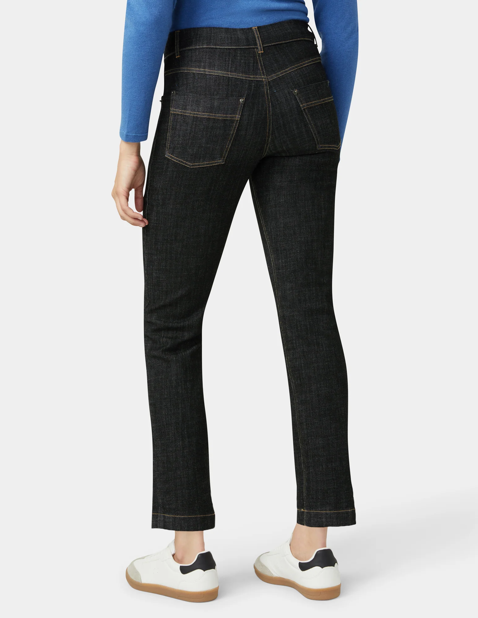 Crosshatch Denim Straight Leg Pant - Image 3