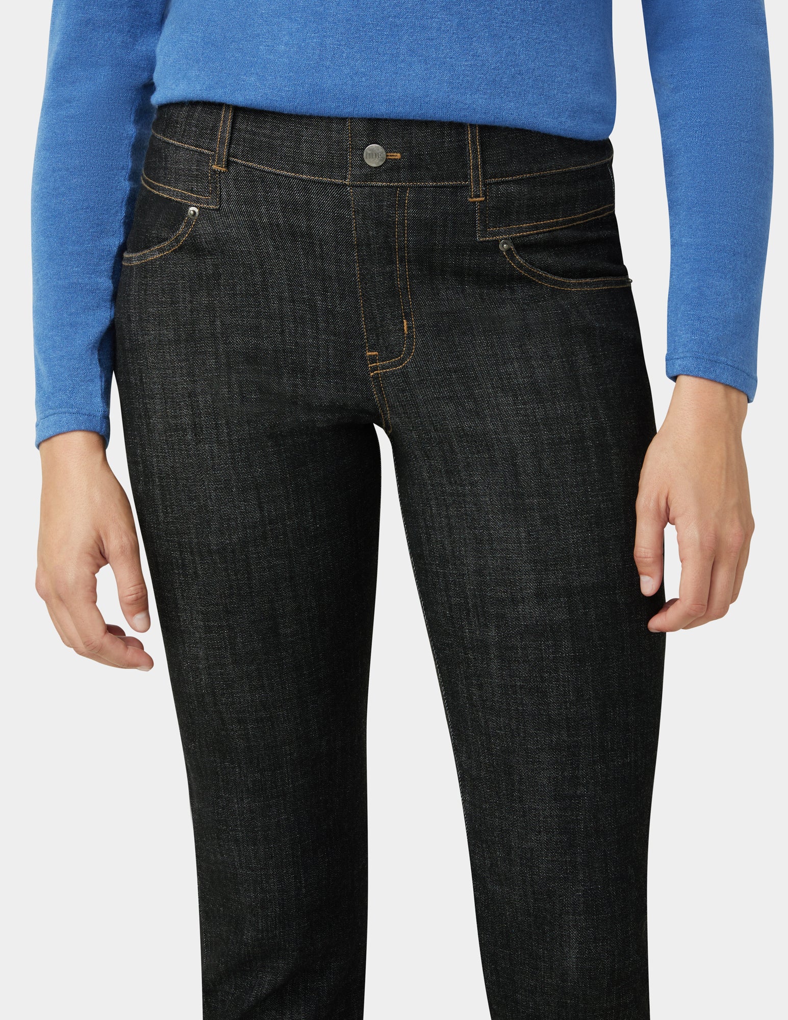Crosshatch Denim Straight Leg Pant - Image 5