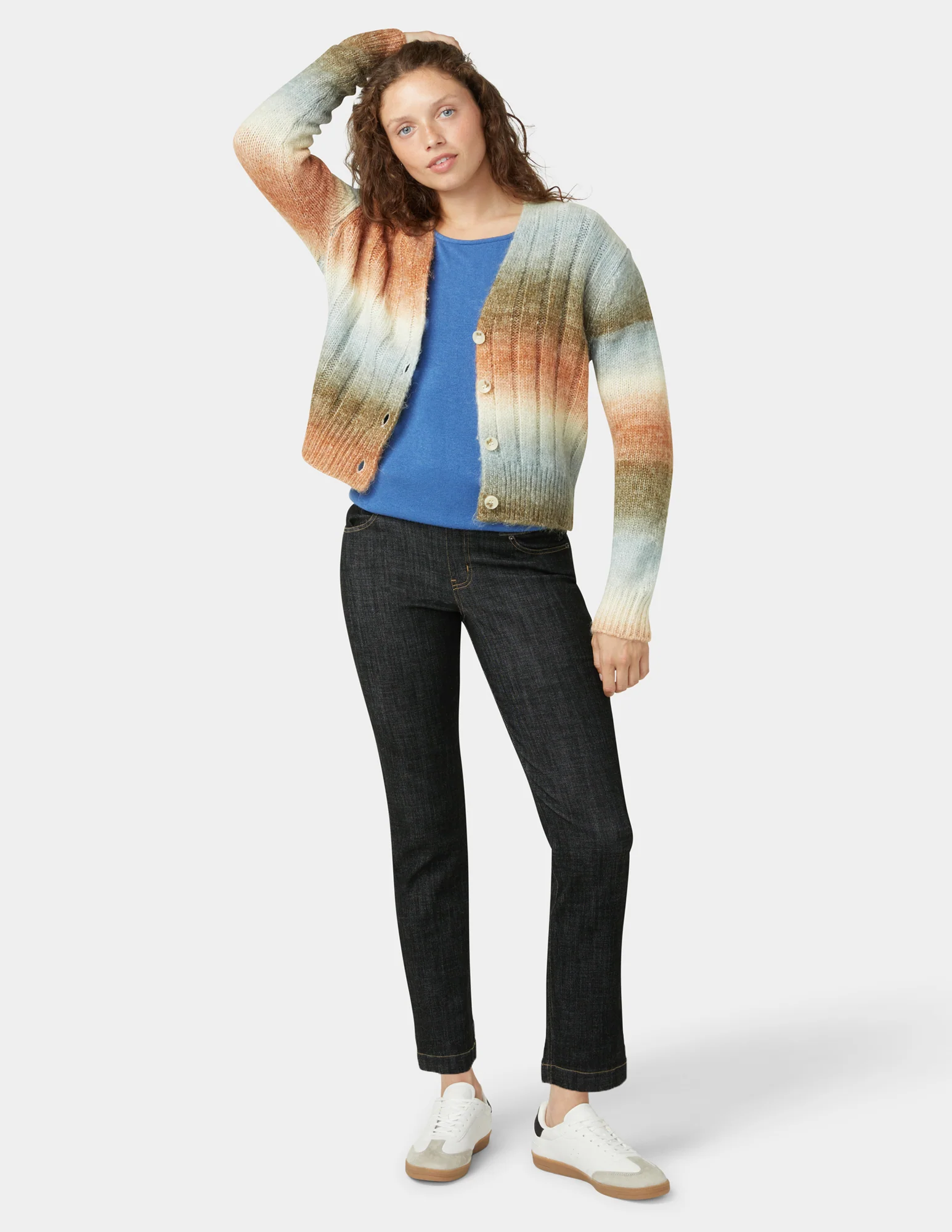 Crosshatch Denim Straight Leg Pant - Image 7
