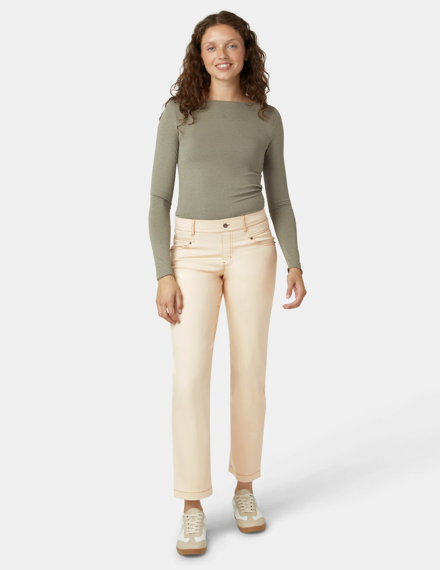 Crosshatch Denim Straight Leg Pant - Image 2