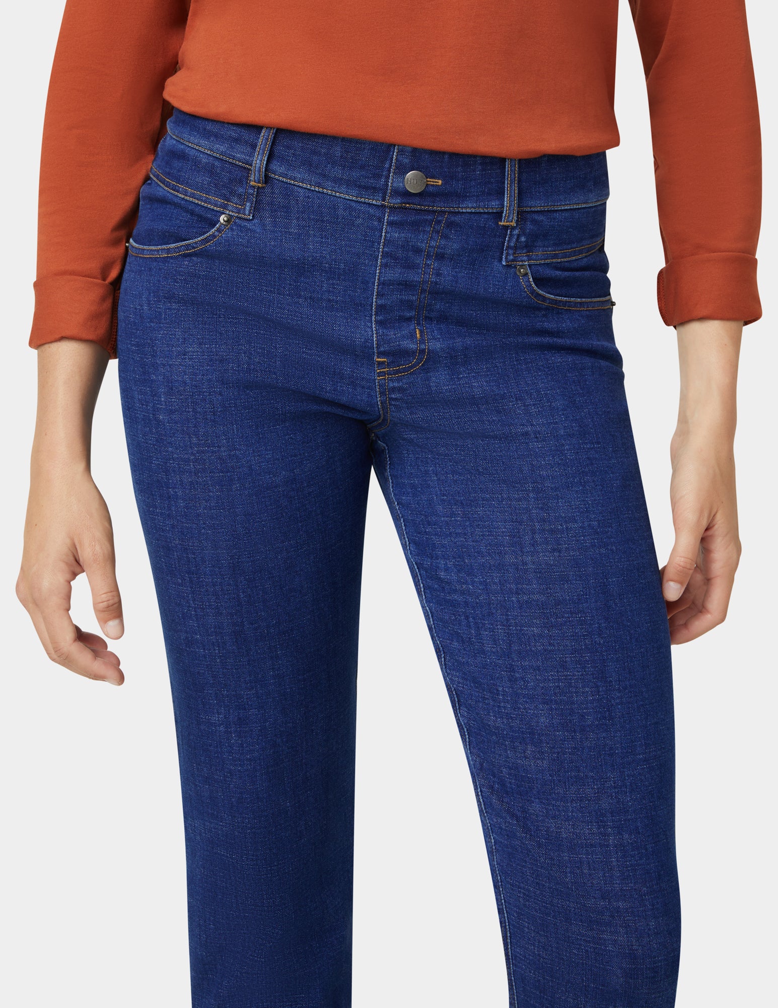 Crosshatch Denim Straight Leg Pant - Image 5