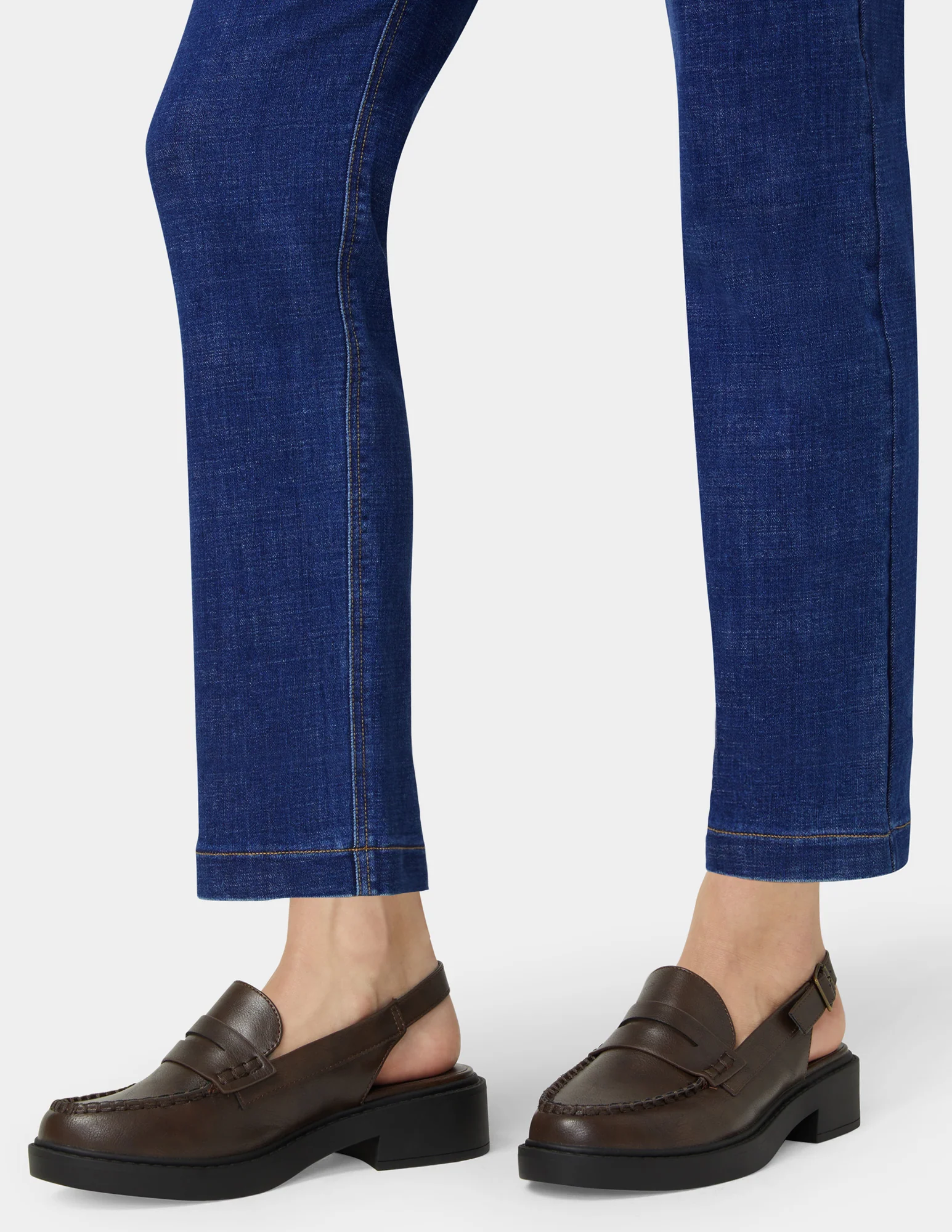 Crosshatch Denim Straight Leg Pant - Image 6