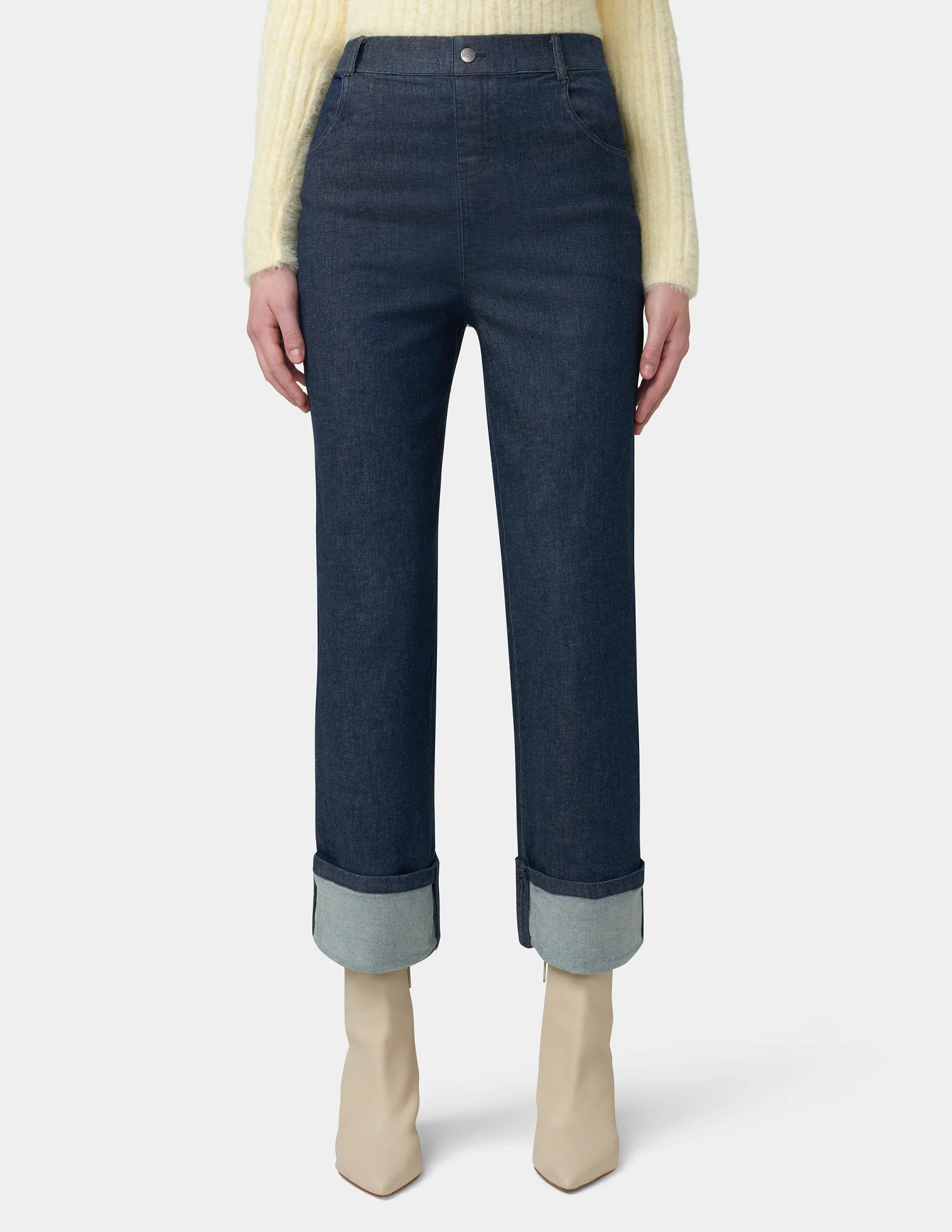 Cuffed Denim Skimmer