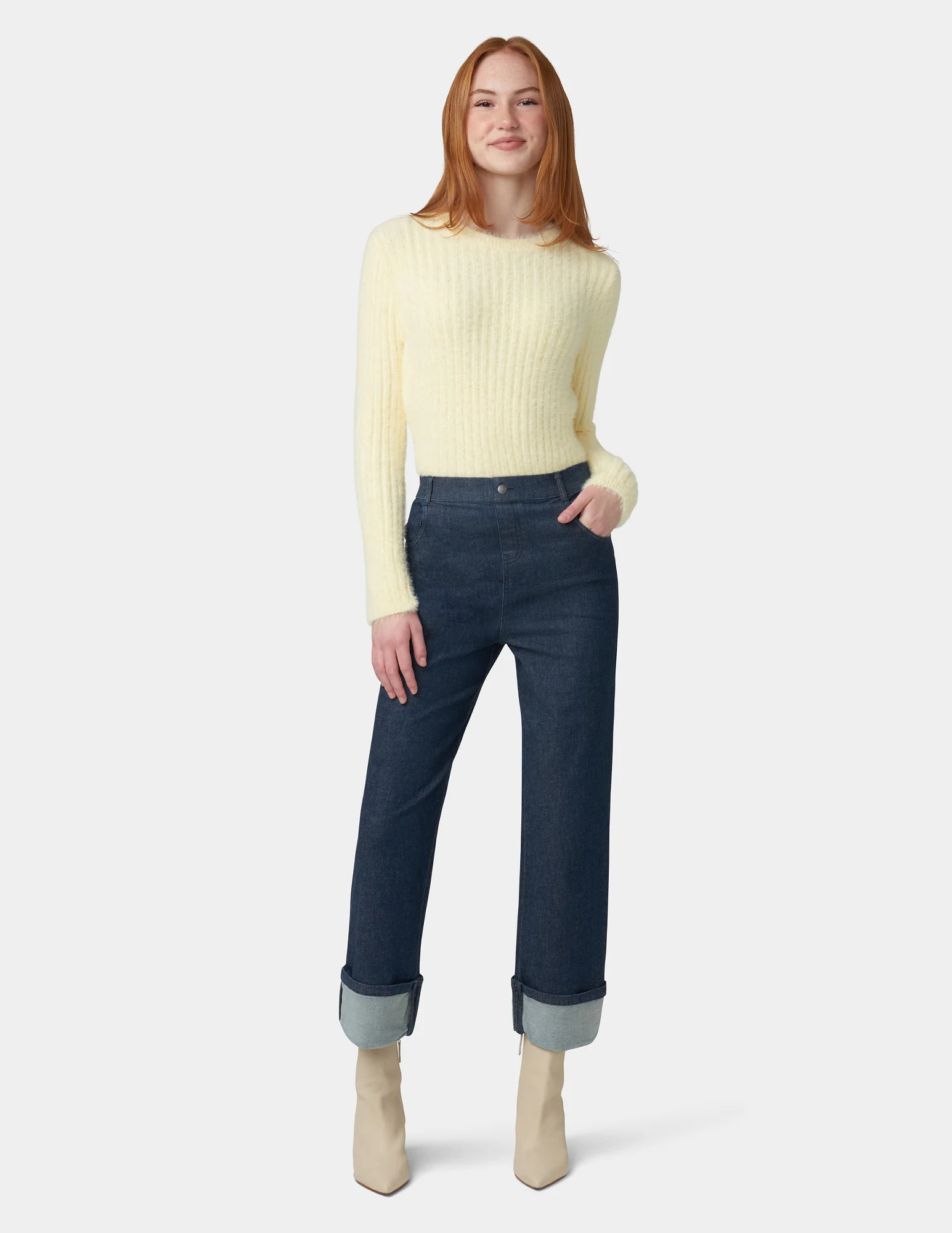 Cuffed Denim Skimmer - Image 2
