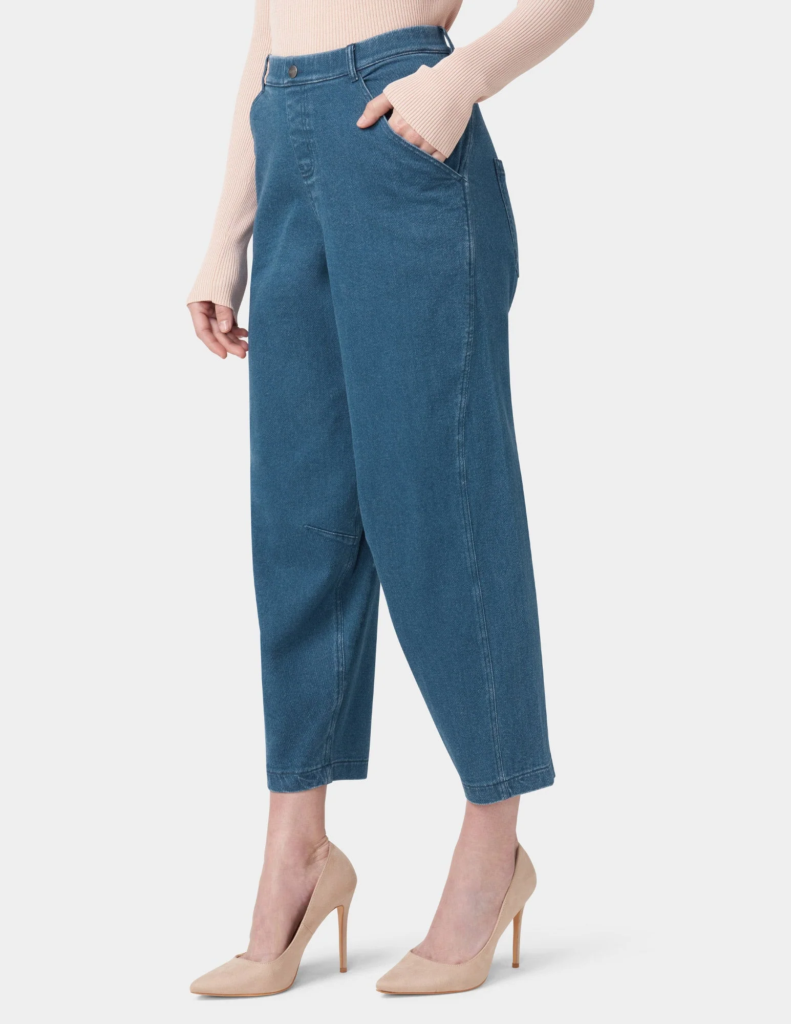 Denim Barrel Leg Skimmer - Image 4