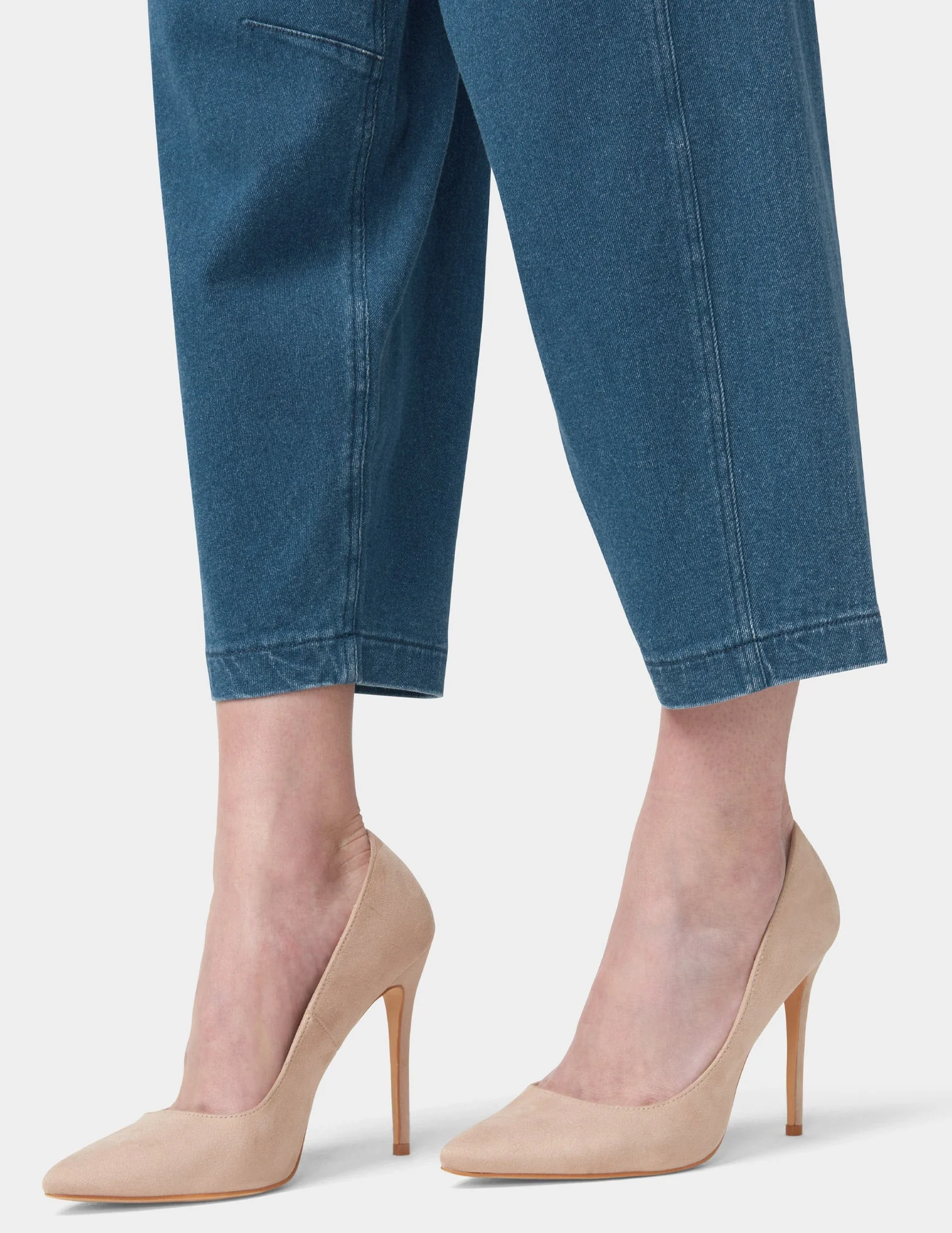 Denim Barrel Leg Skimmer - Image 6