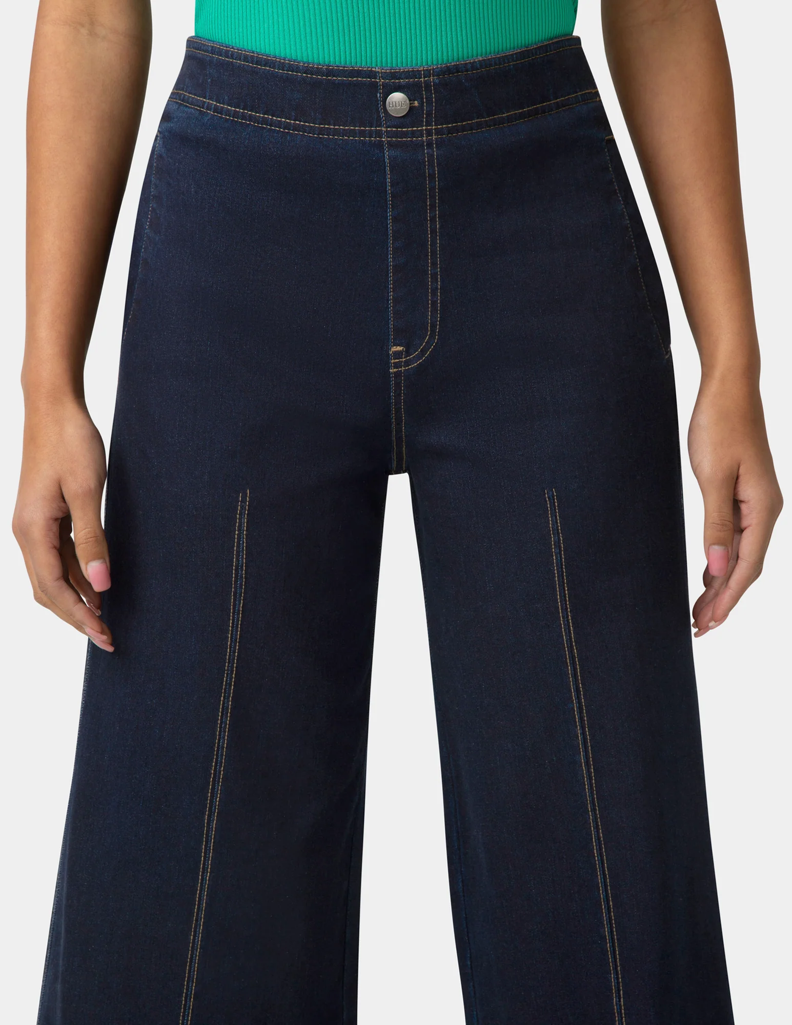Fine Lines Denim Crop Wide Leg Pant - Image 5
