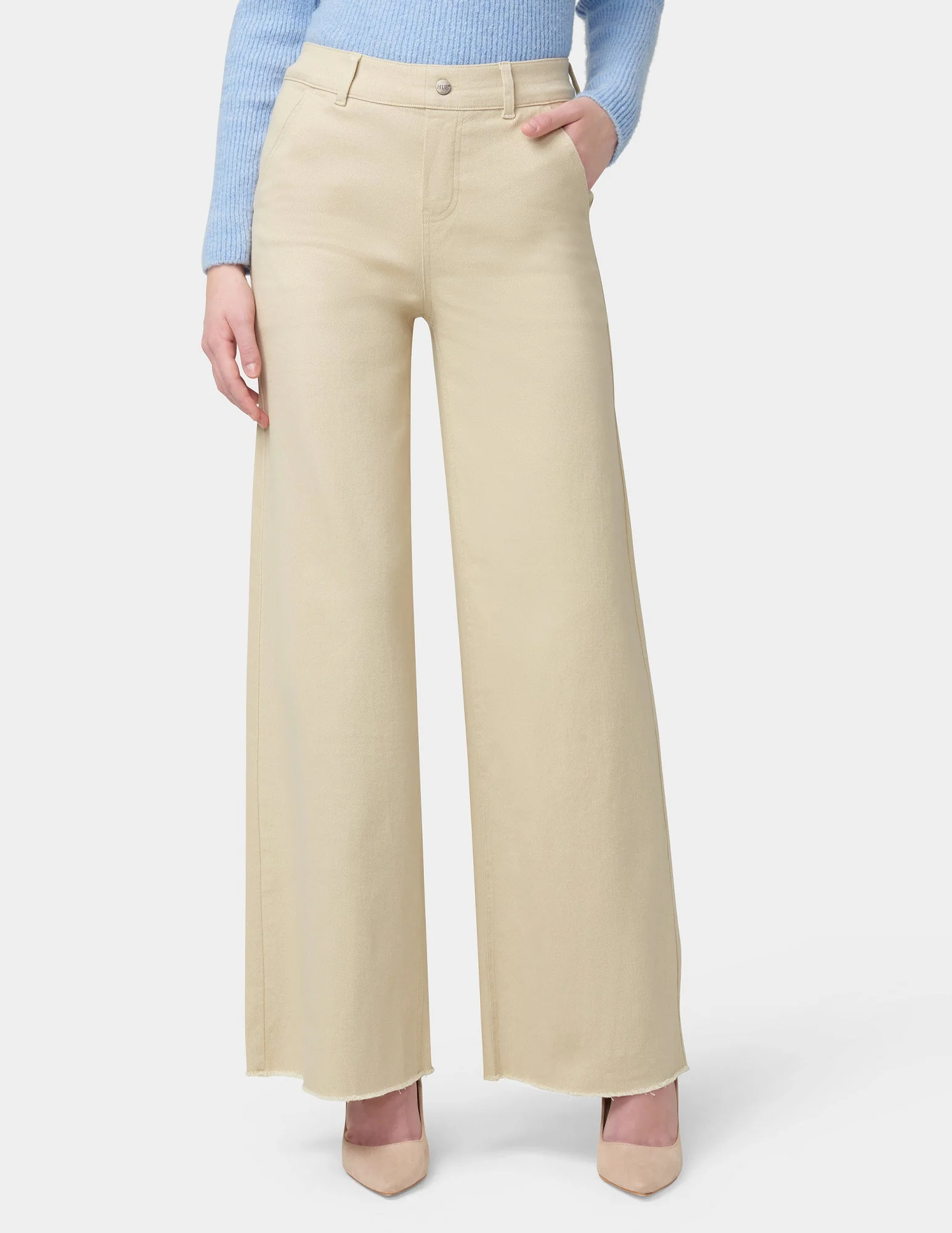 Frayed Edge Wide Leg Denim