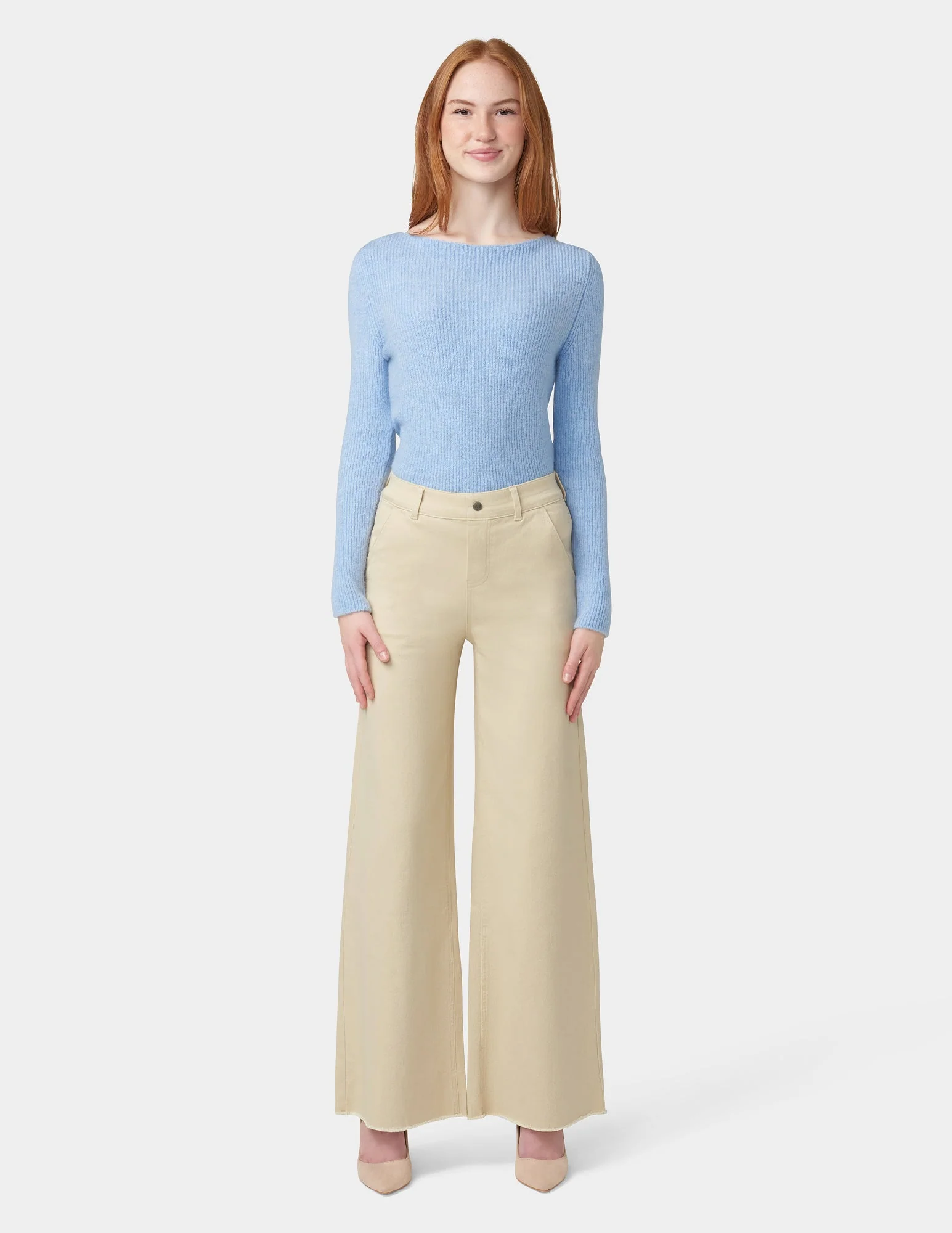 Frayed Edge Wide Leg Denim - Image 2
