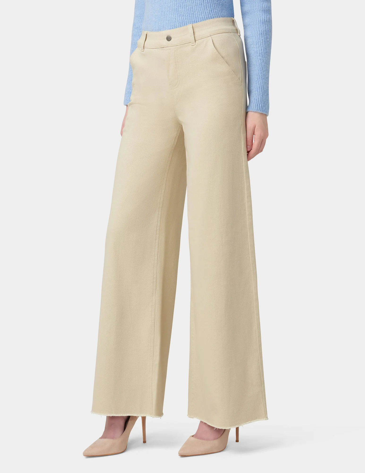 Frayed Edge Wide Leg Denim - Image 4