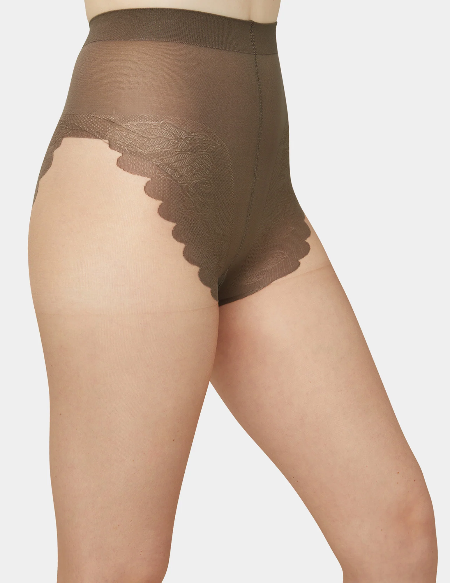 French Lace Control Top Pantyhose - Image 2