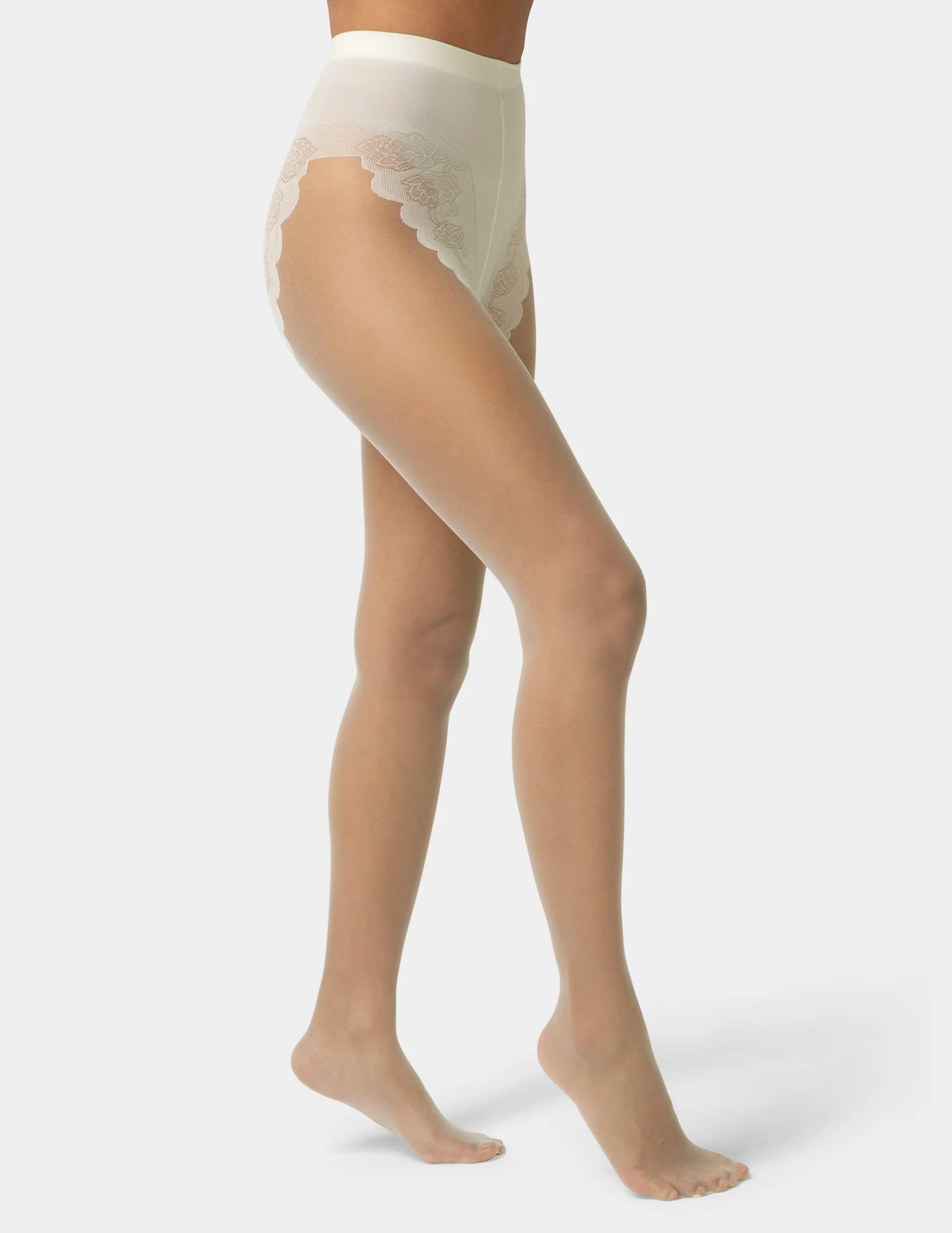 French Lace Control Top Pantyhose