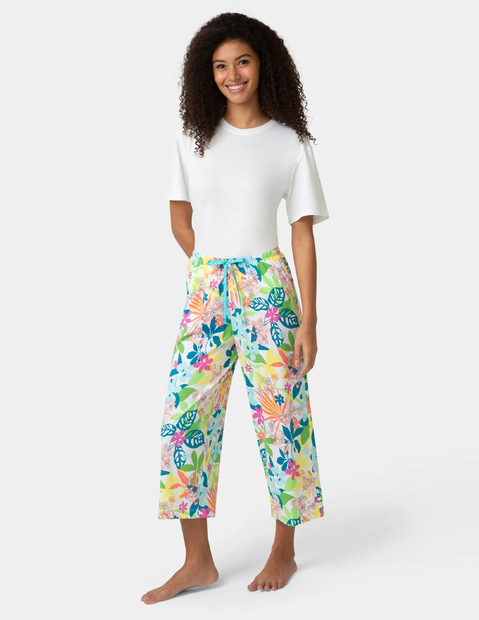 Fun Time Floral PJ Capri - Image 4