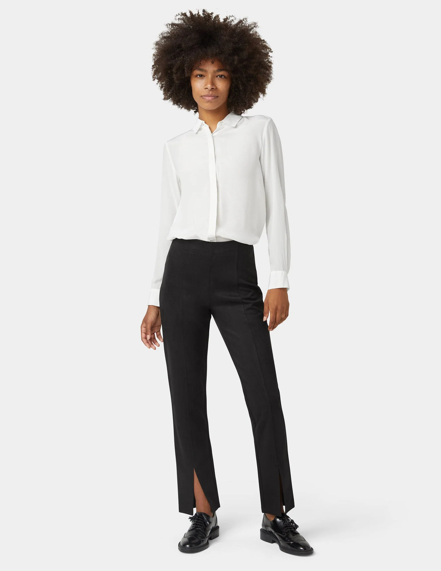 Hi-Rise Suede Straight Legging - Image 7