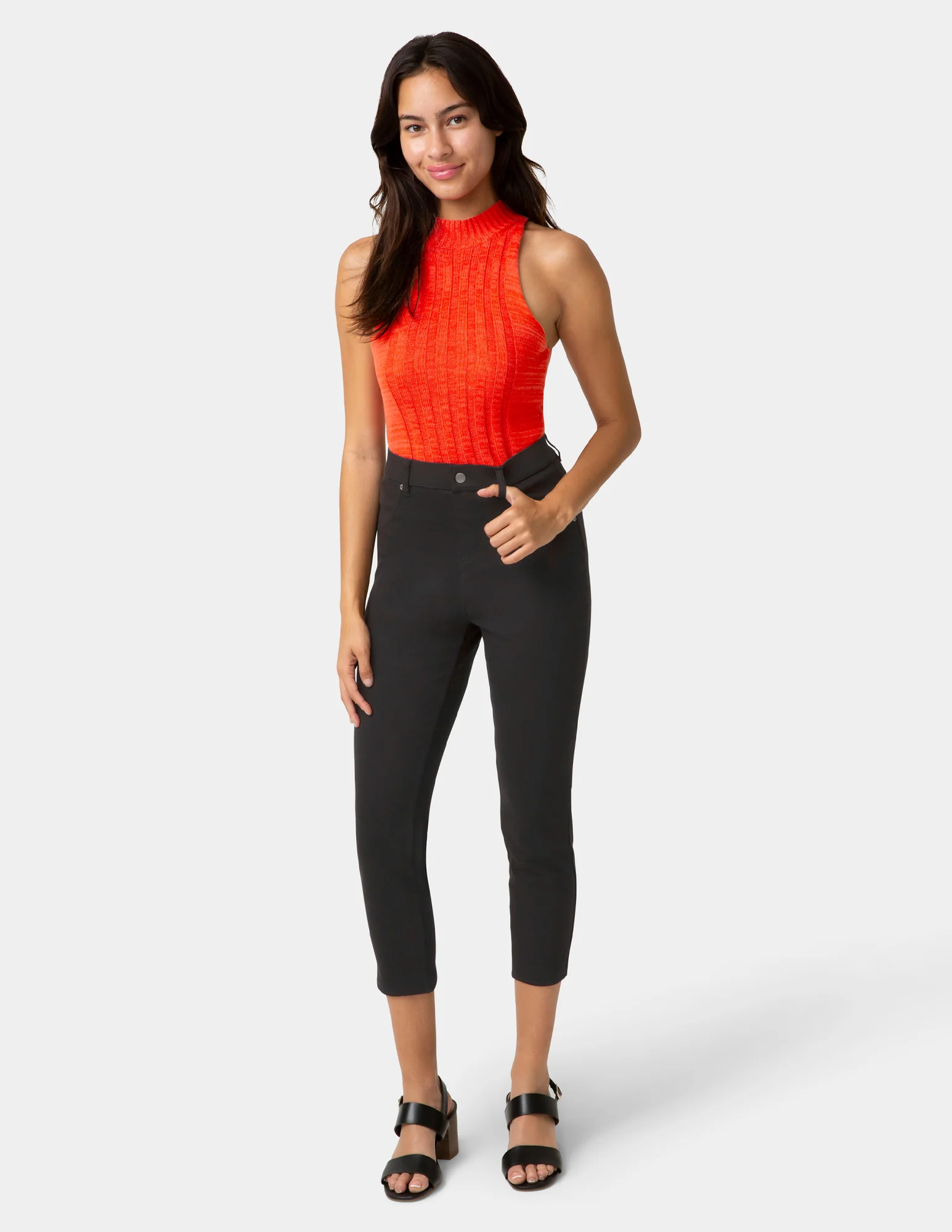 Hi-Rise Ultra Soft Denim Capri Legging - Image 2