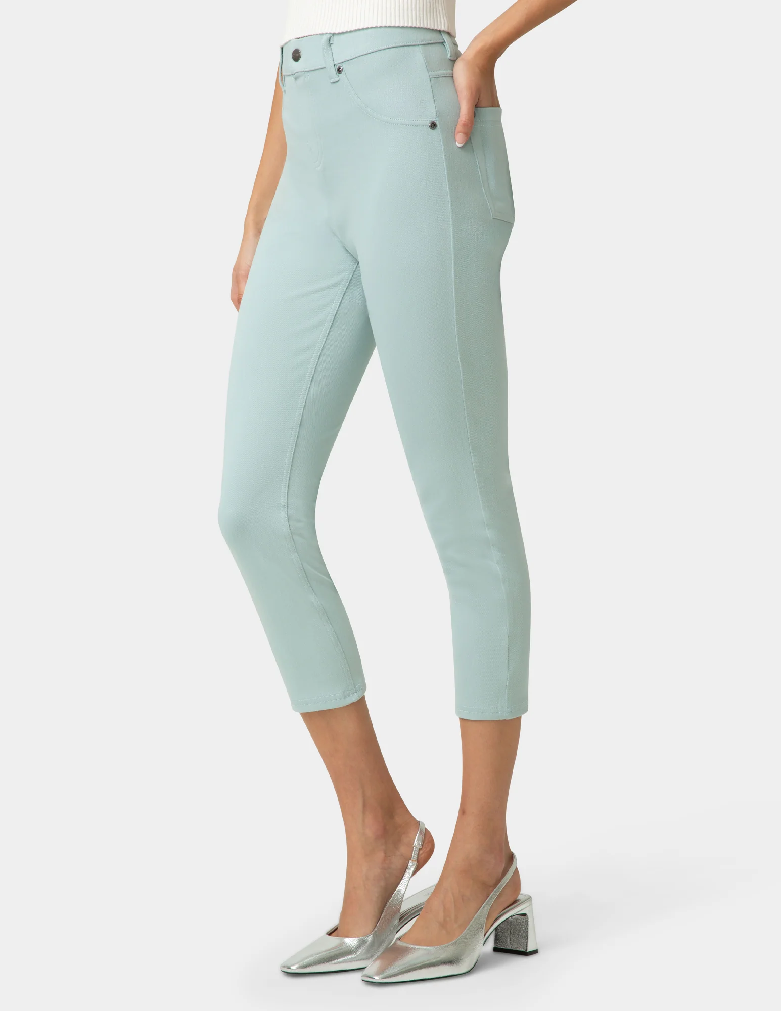Hi-Rise Ultra Soft Denim Capri Legging - Image 6