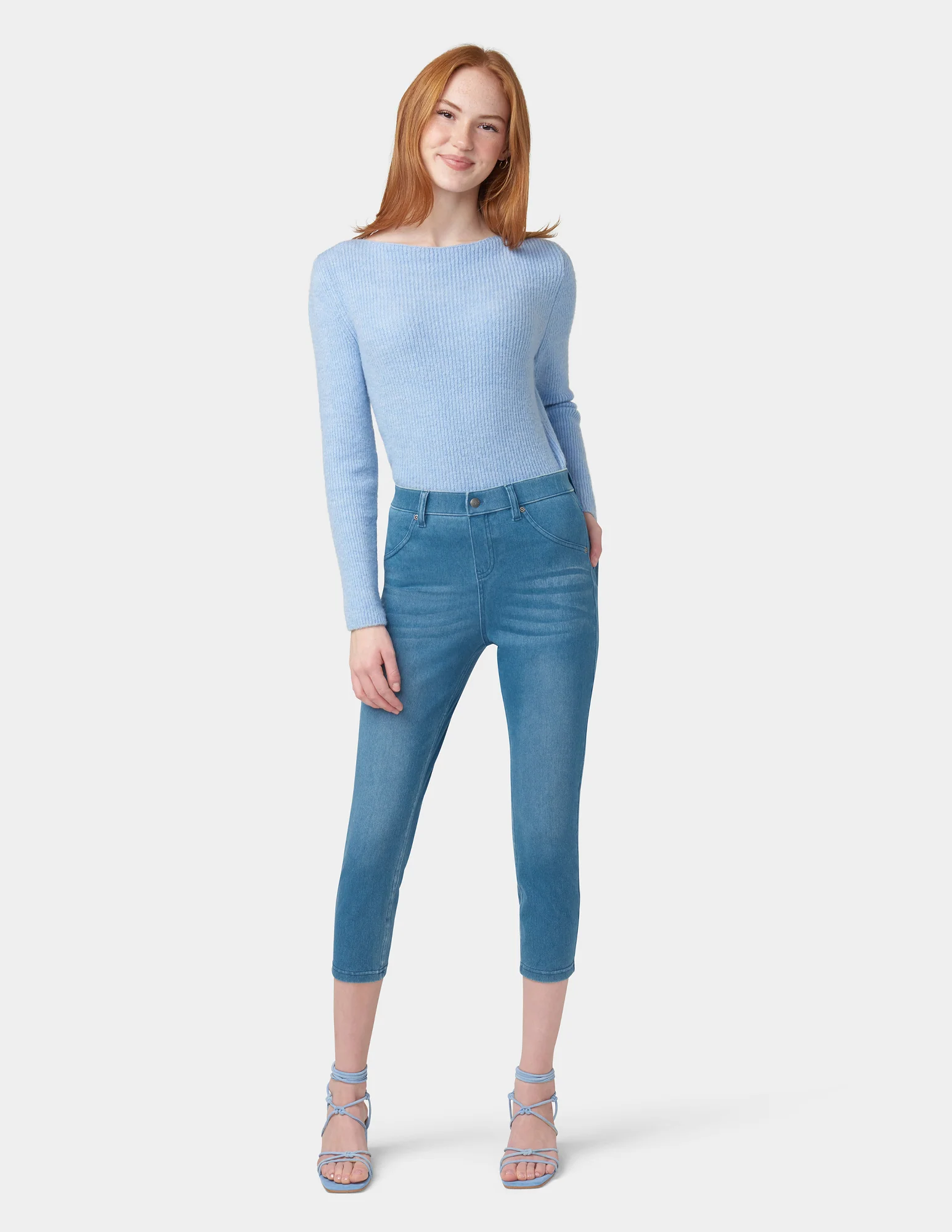 Hi-Rise Ultra Soft Denim Capri Legging - Image 2