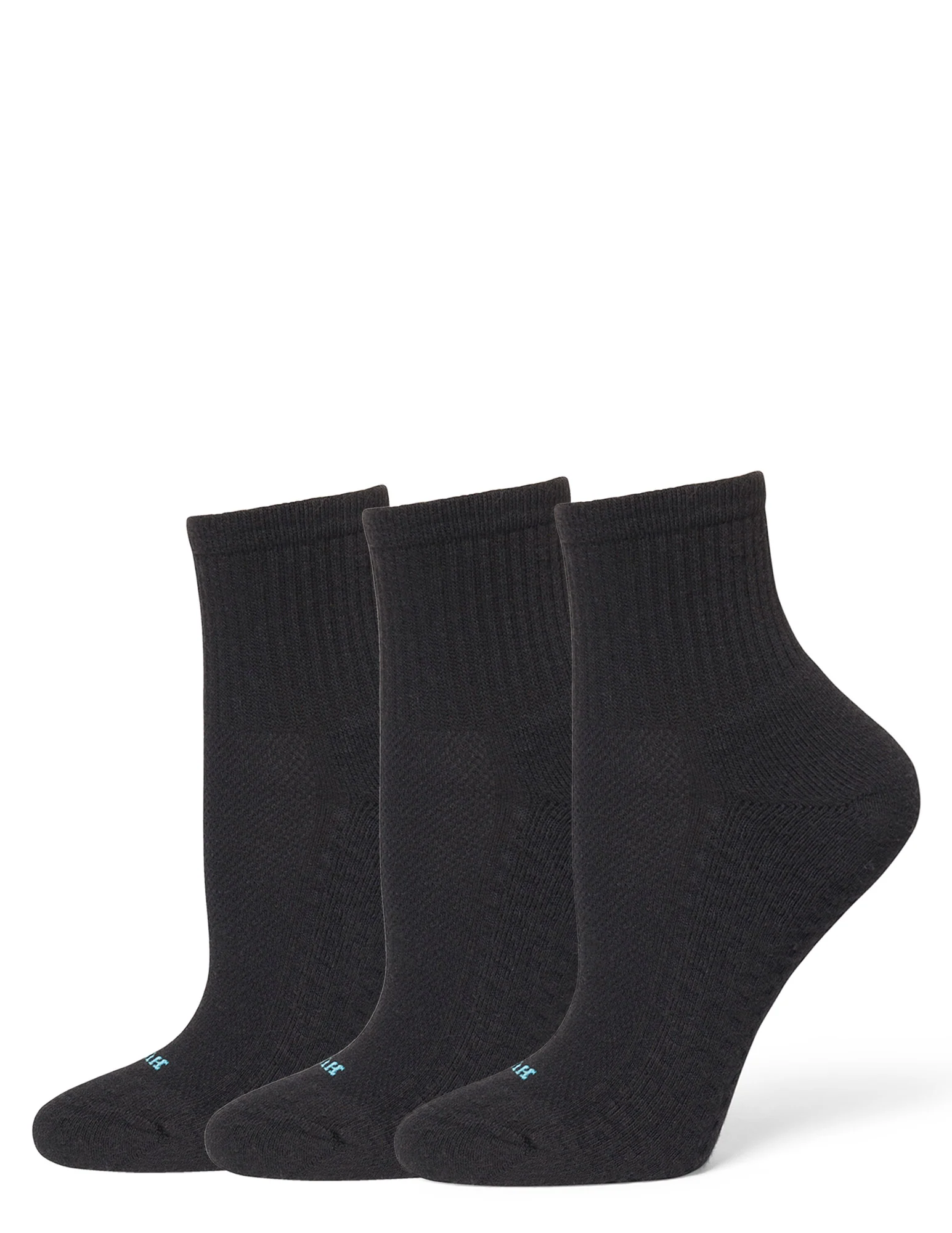 HUE Air Cushion Mini Crew Top Sock 3 Pair Pack - Image 2