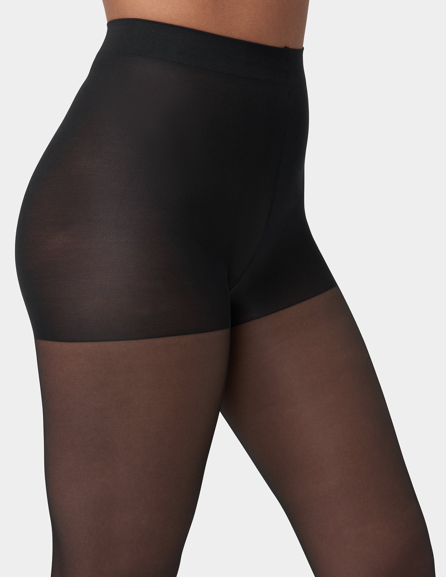 HUE So Silky Sheer Control Top with Invisible Reinforced Toe - Image 2