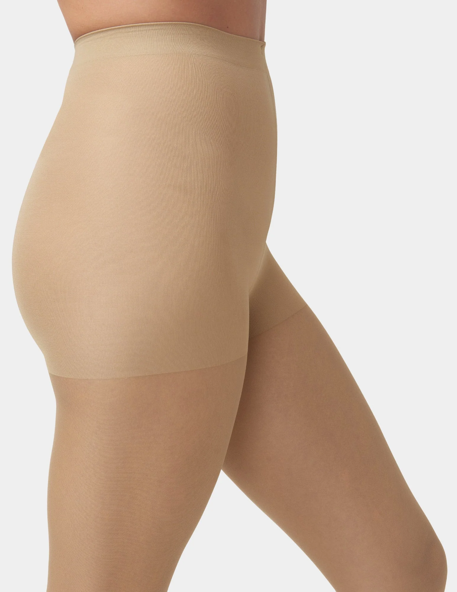 HUE So Silky Sheer Control Top with Invisible Reinforced Toe - Image 2
