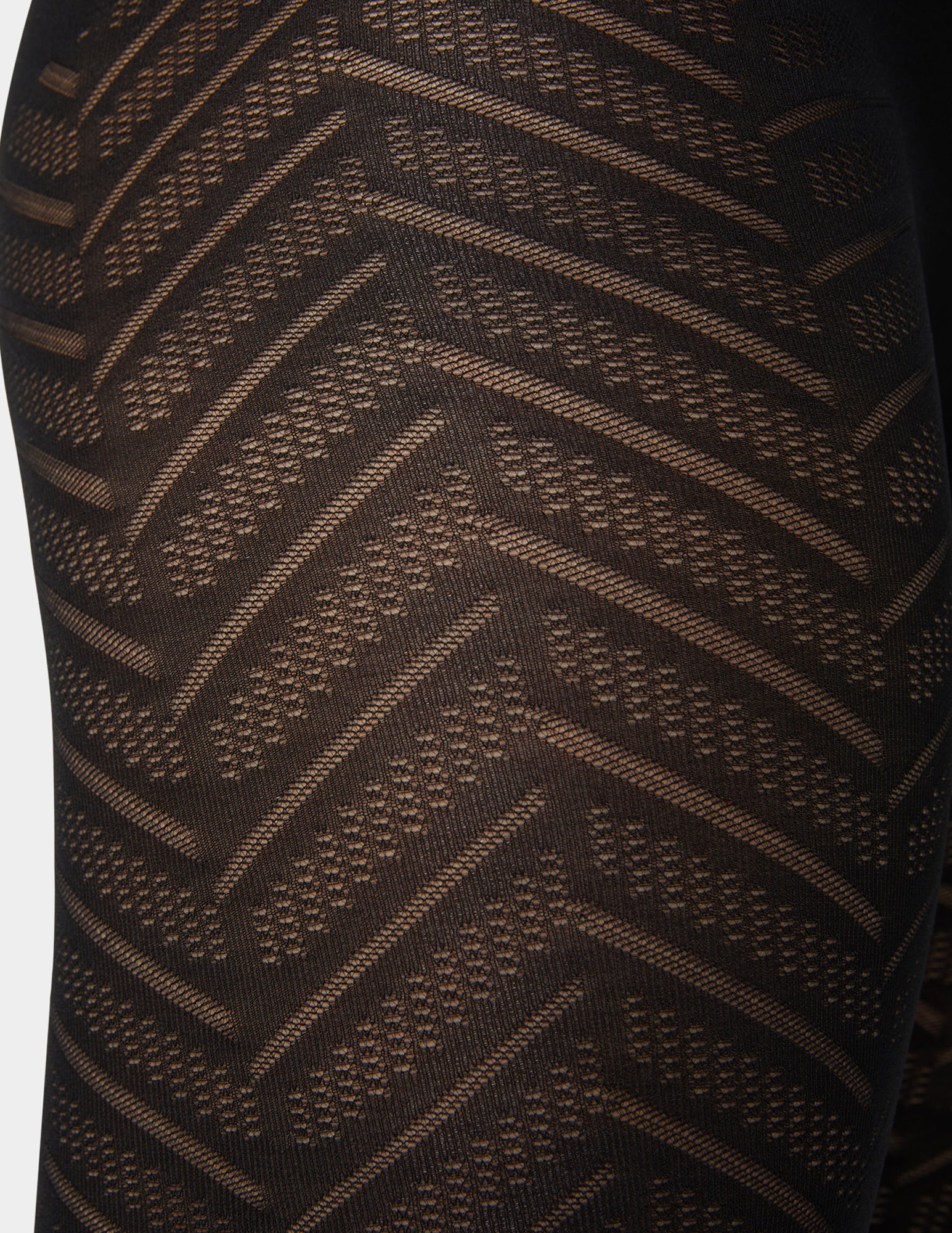 Opaque Chevron Tight With Control Top - Image 3
