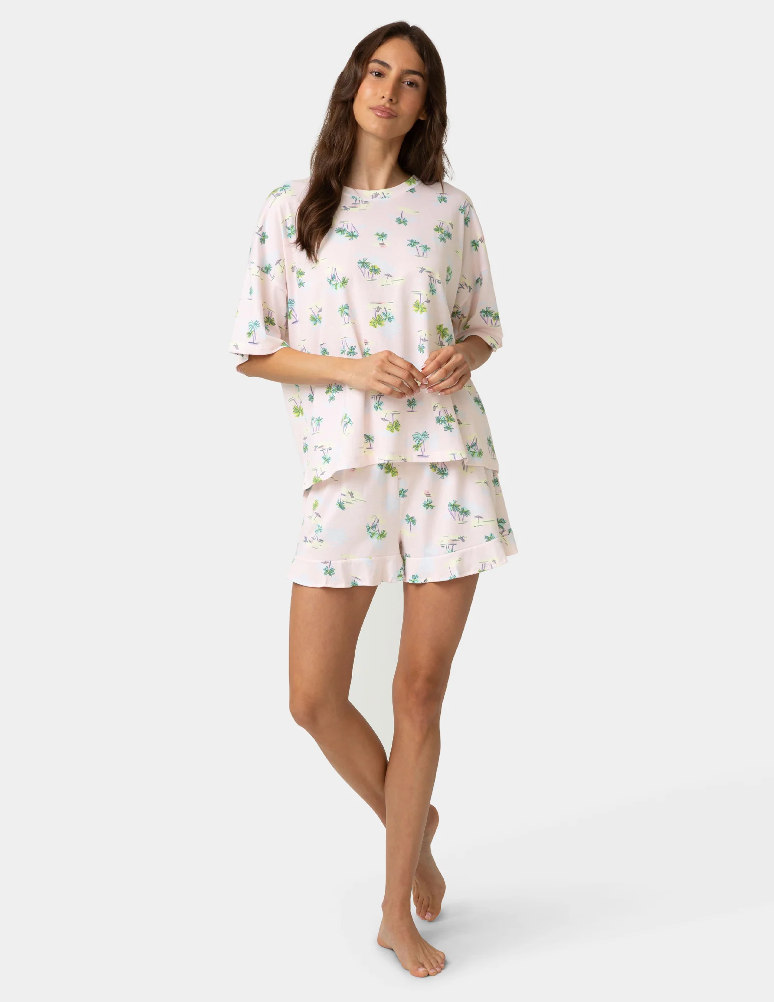 Oversized Tee PJ Set