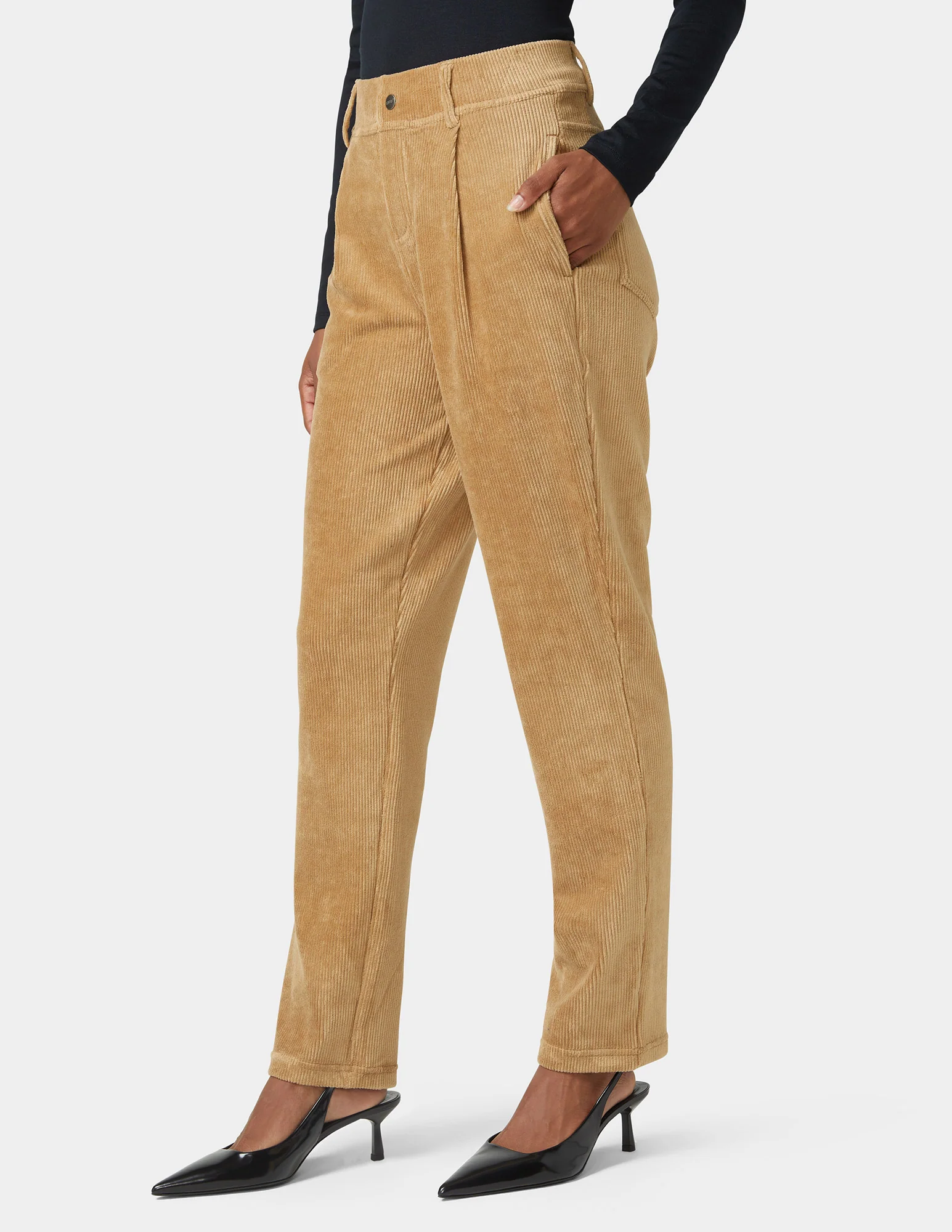Plush Corduroy Tapered Pants - Image 7