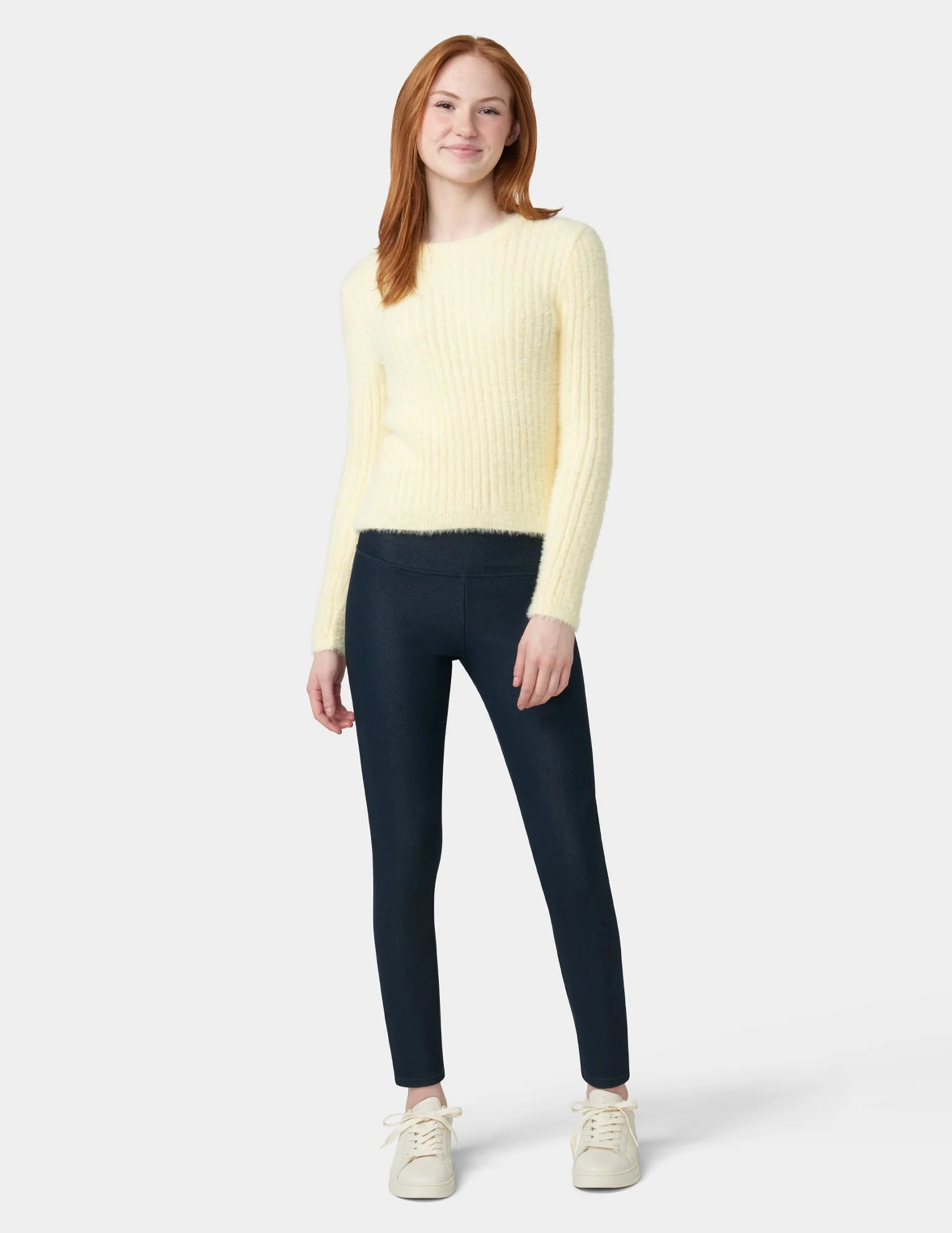 Plush Lined Denim Legging - Image 2