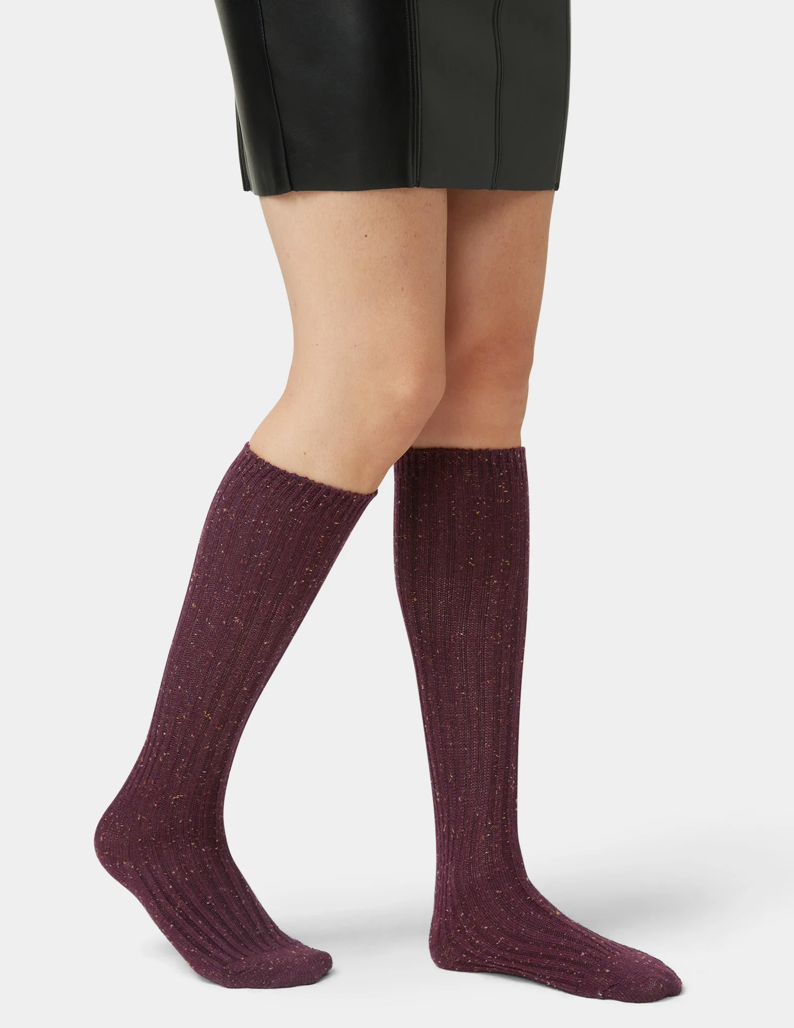 Ribbed Tweed Knee Sock