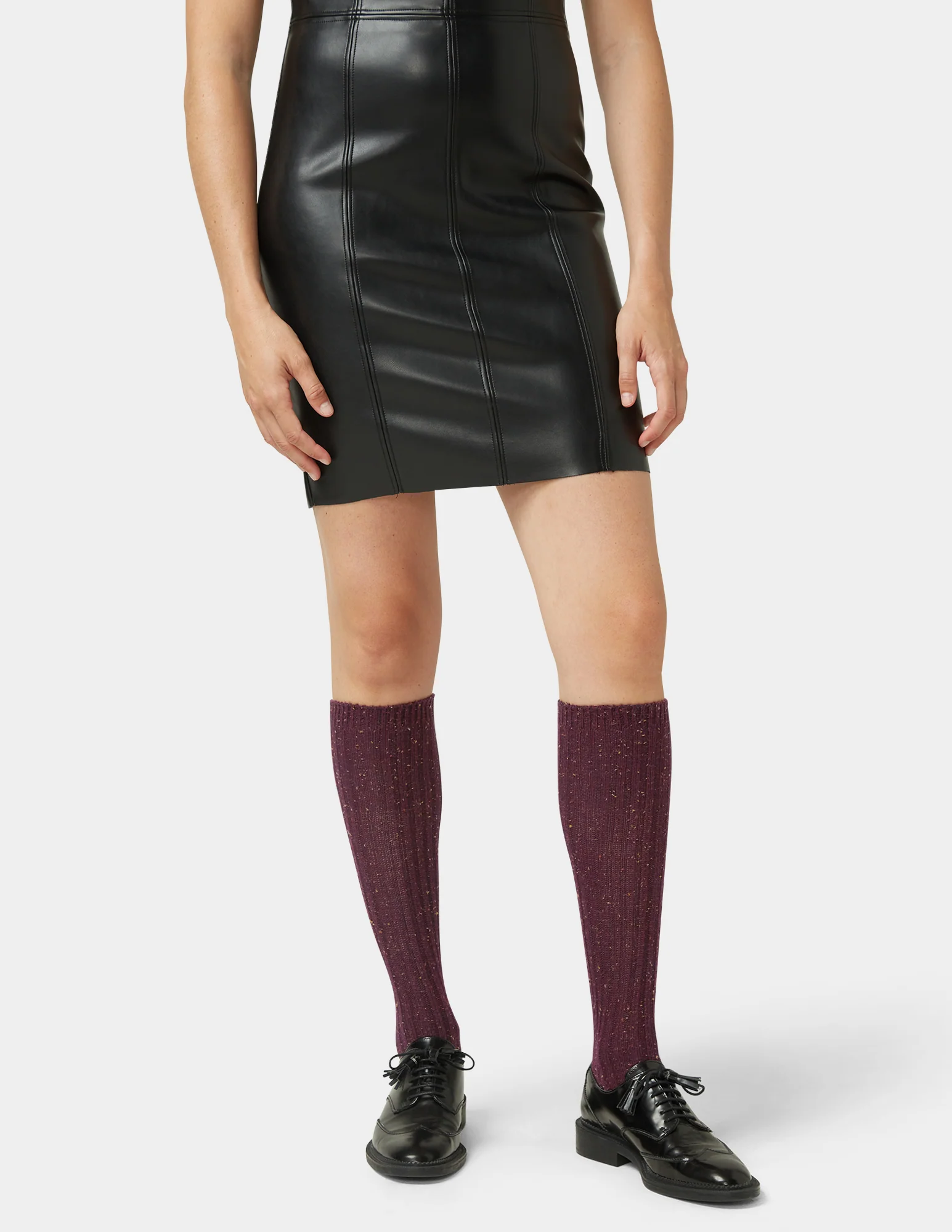 Ribbed Tweed Knee Sock - Image 2