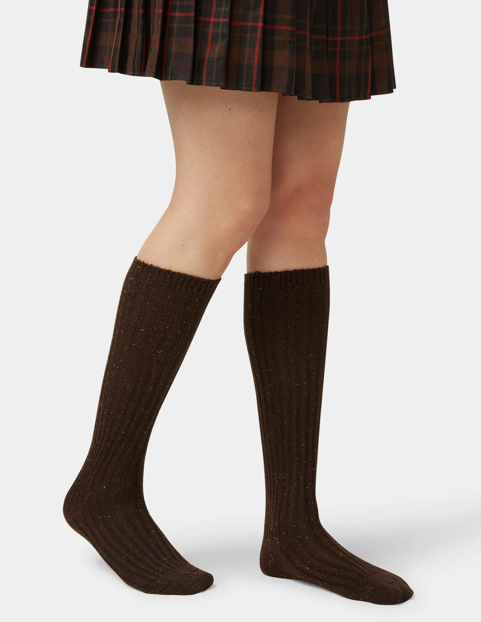 Ribbed Tweed Knee Sock