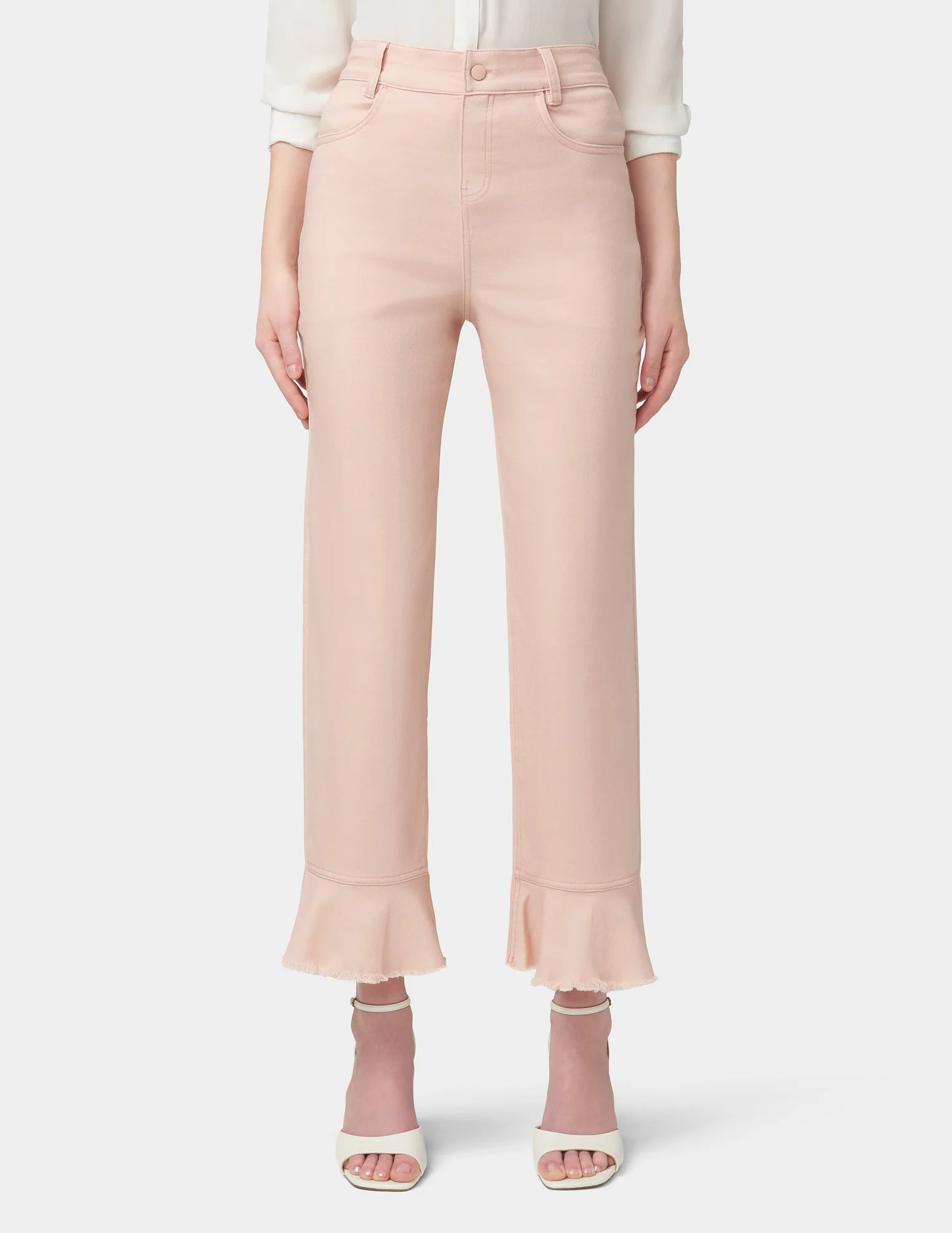 Ruffle Hem Denim Skimmer
