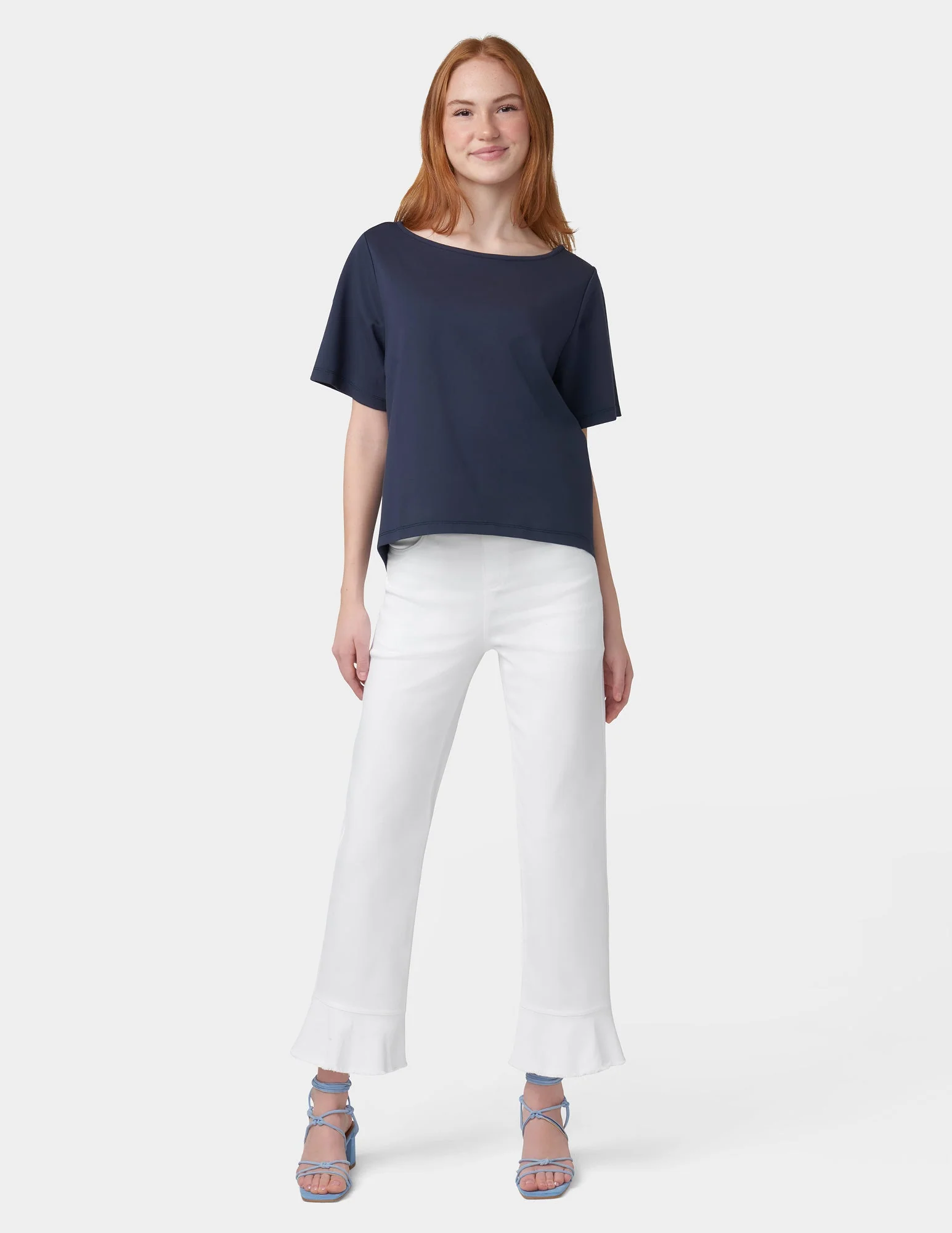 Ruffle Hem Denim Skimmer - Image 7