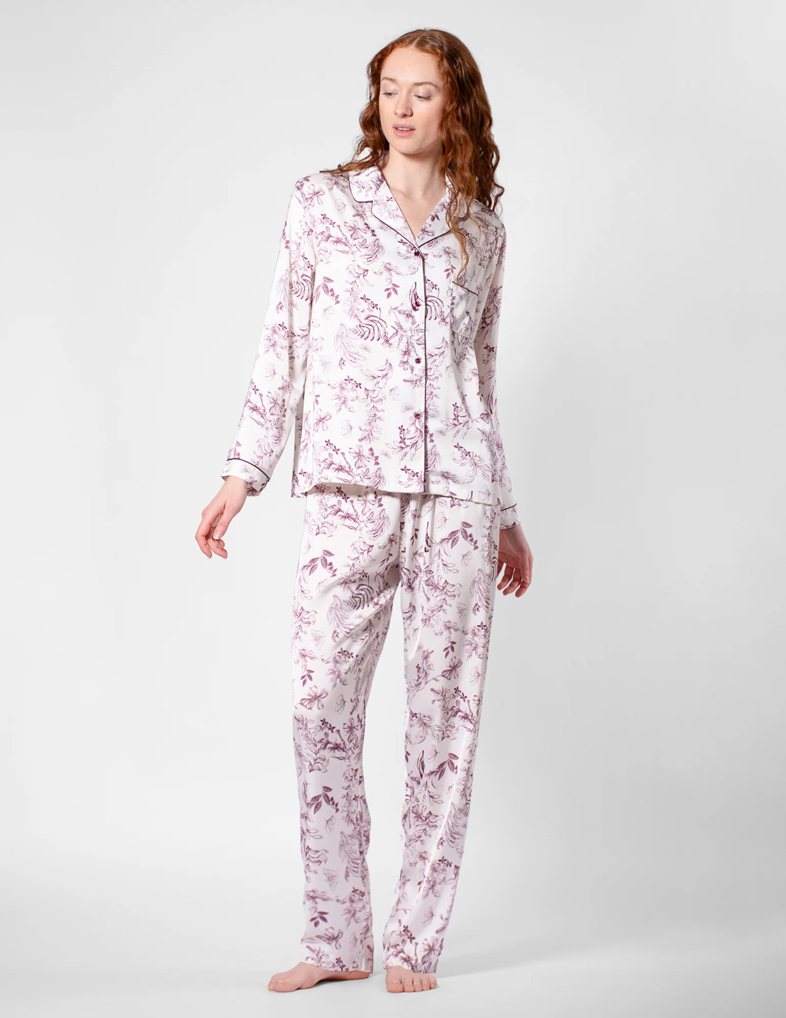 Floral Satin PJ Set
