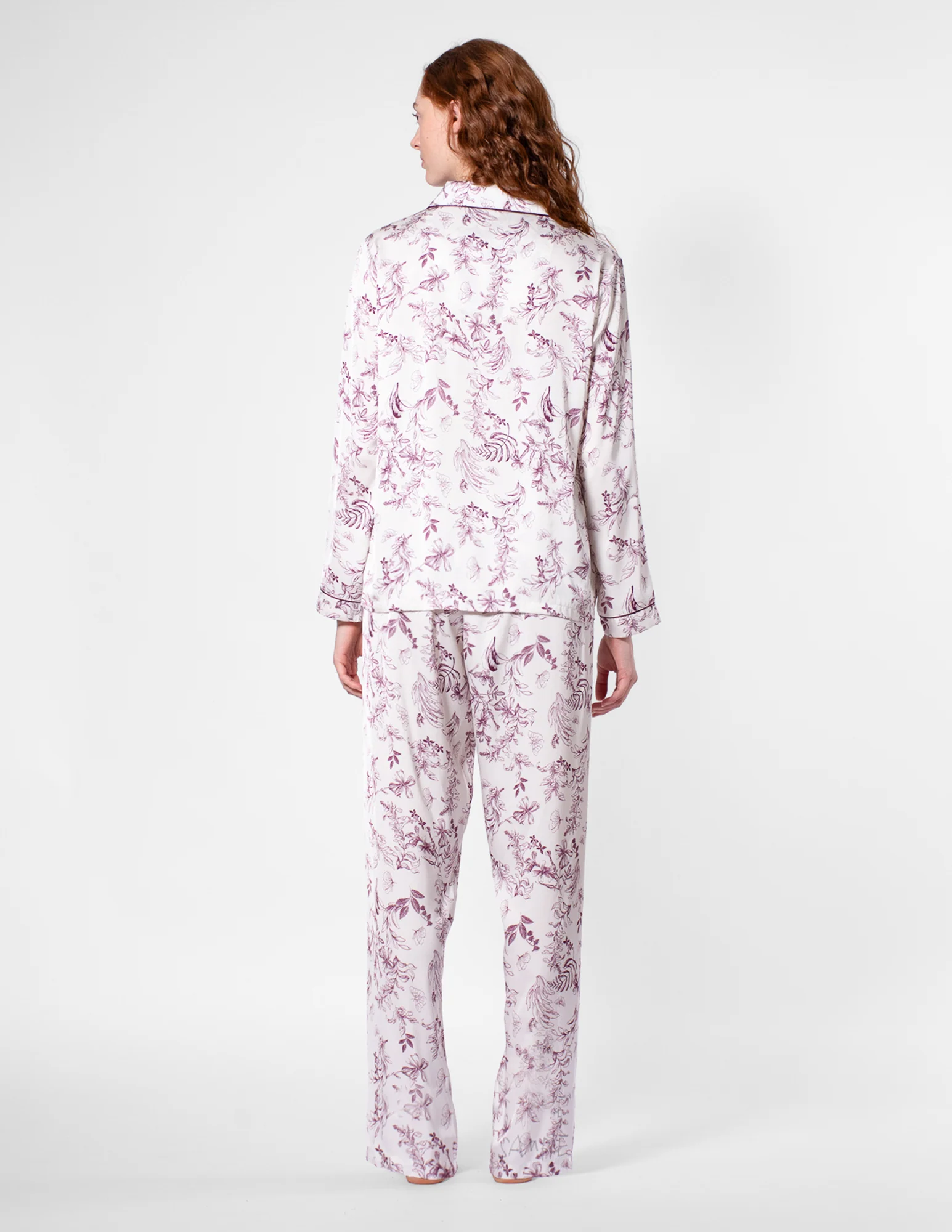 Floral Satin PJ Set - Image 2