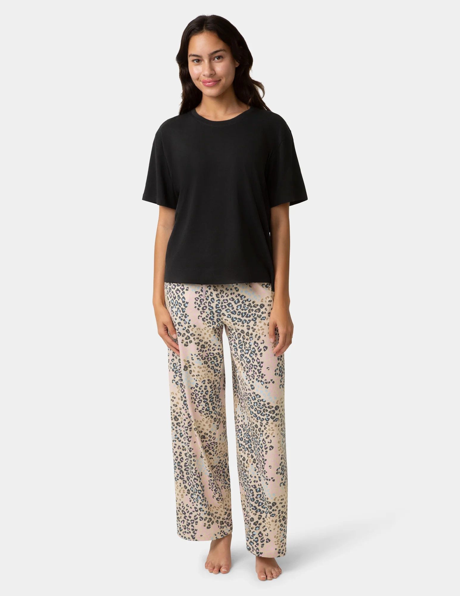 Short Sleeve Cotton Candied Boxy PJ Tee - Image 2