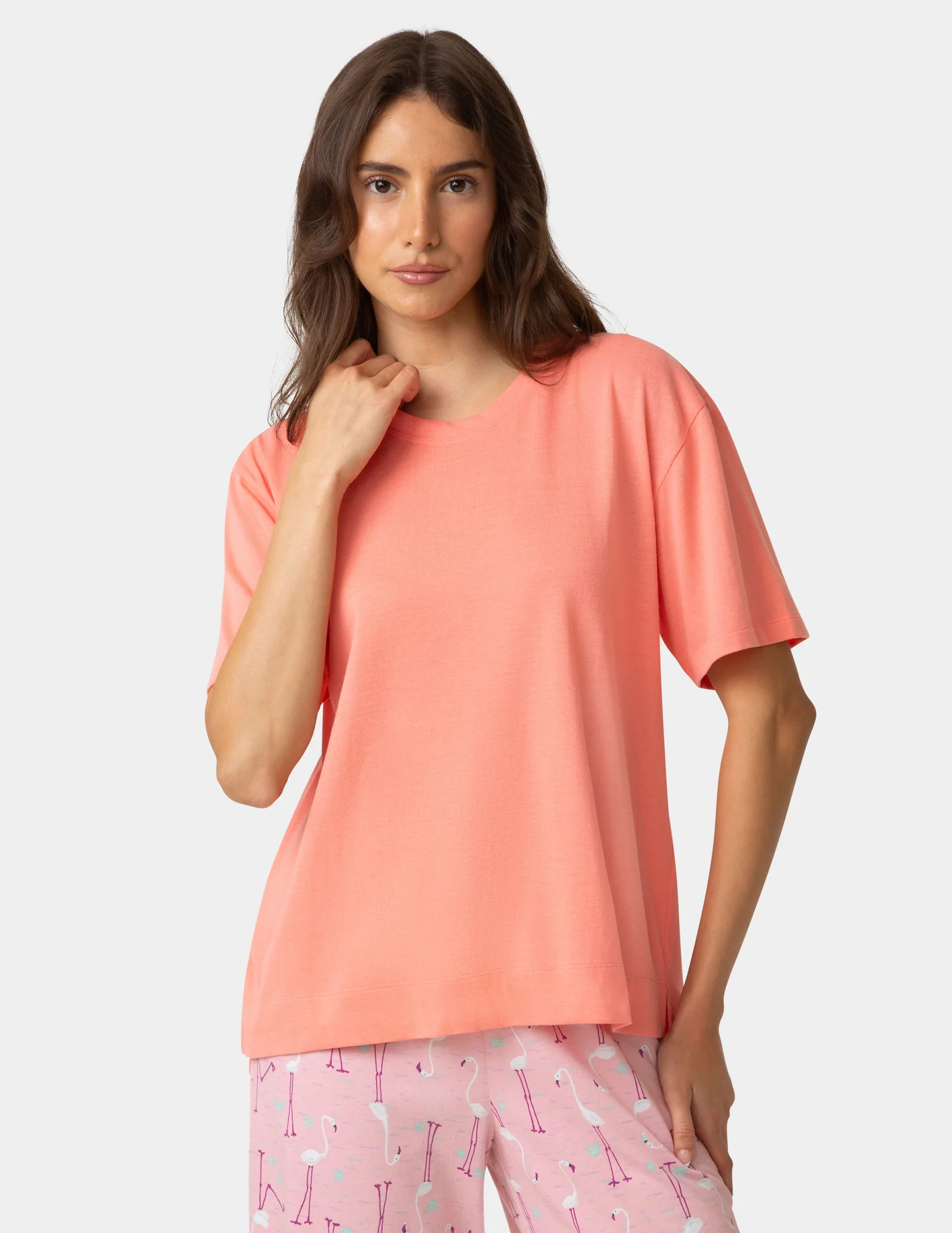 Short Sleeve Cotton Candied Boxy PJ Tee