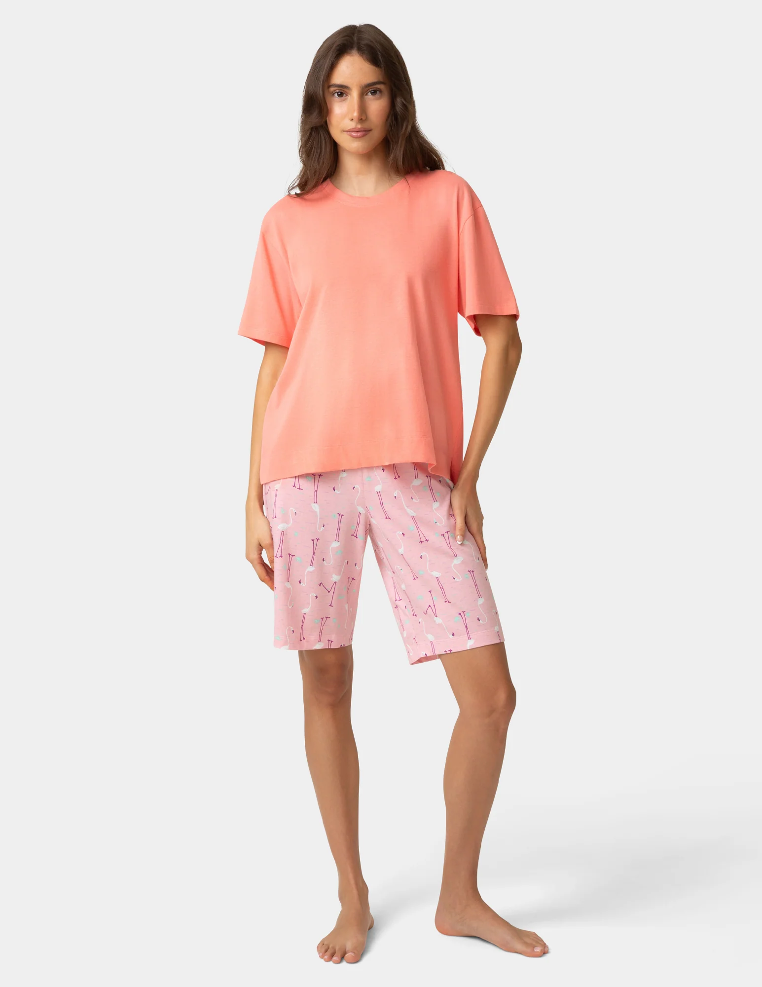 Short Sleeve Cotton Candied Boxy PJ Tee - Image 2