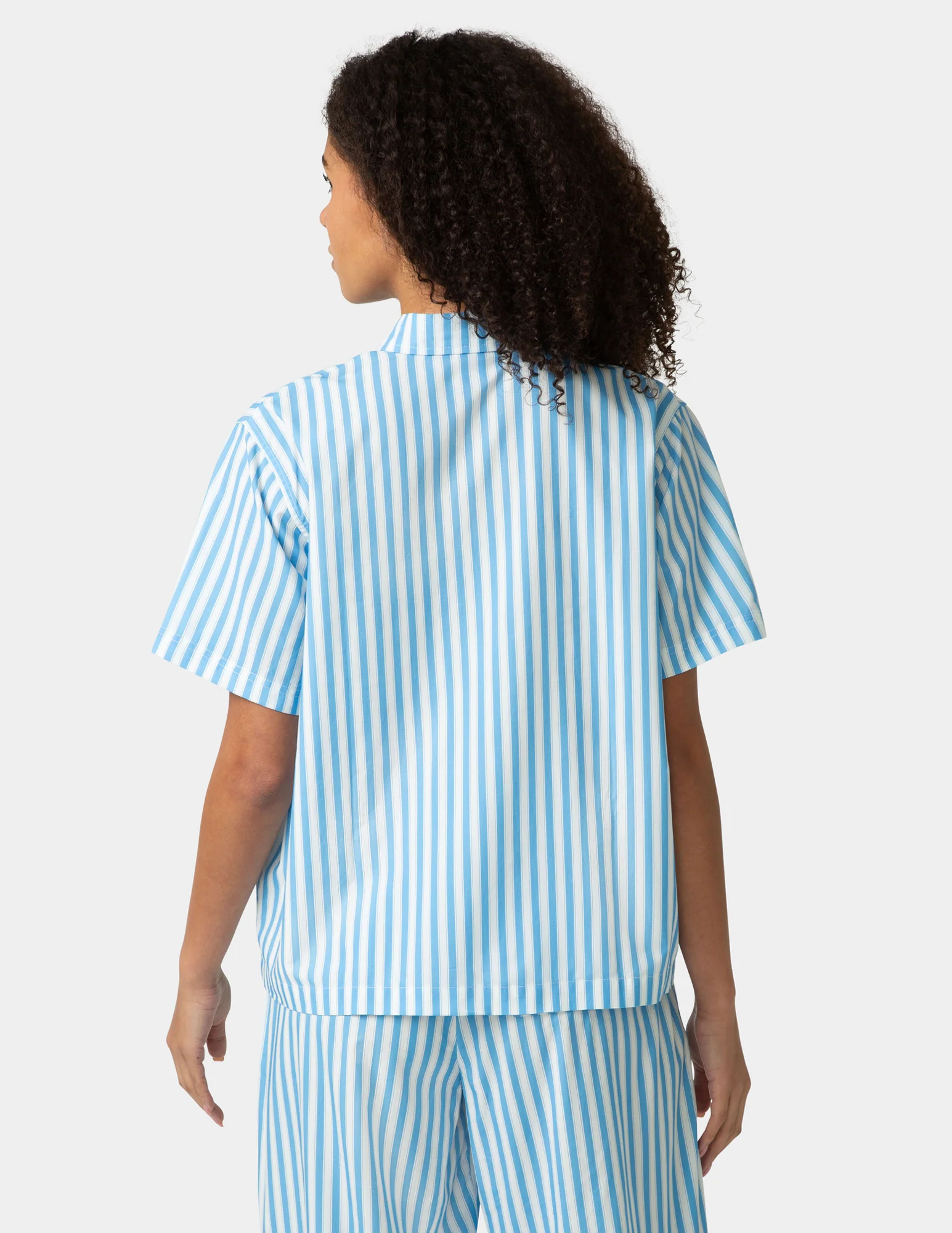 Short Sleeve Poplin Camp PJ Top - Image 3