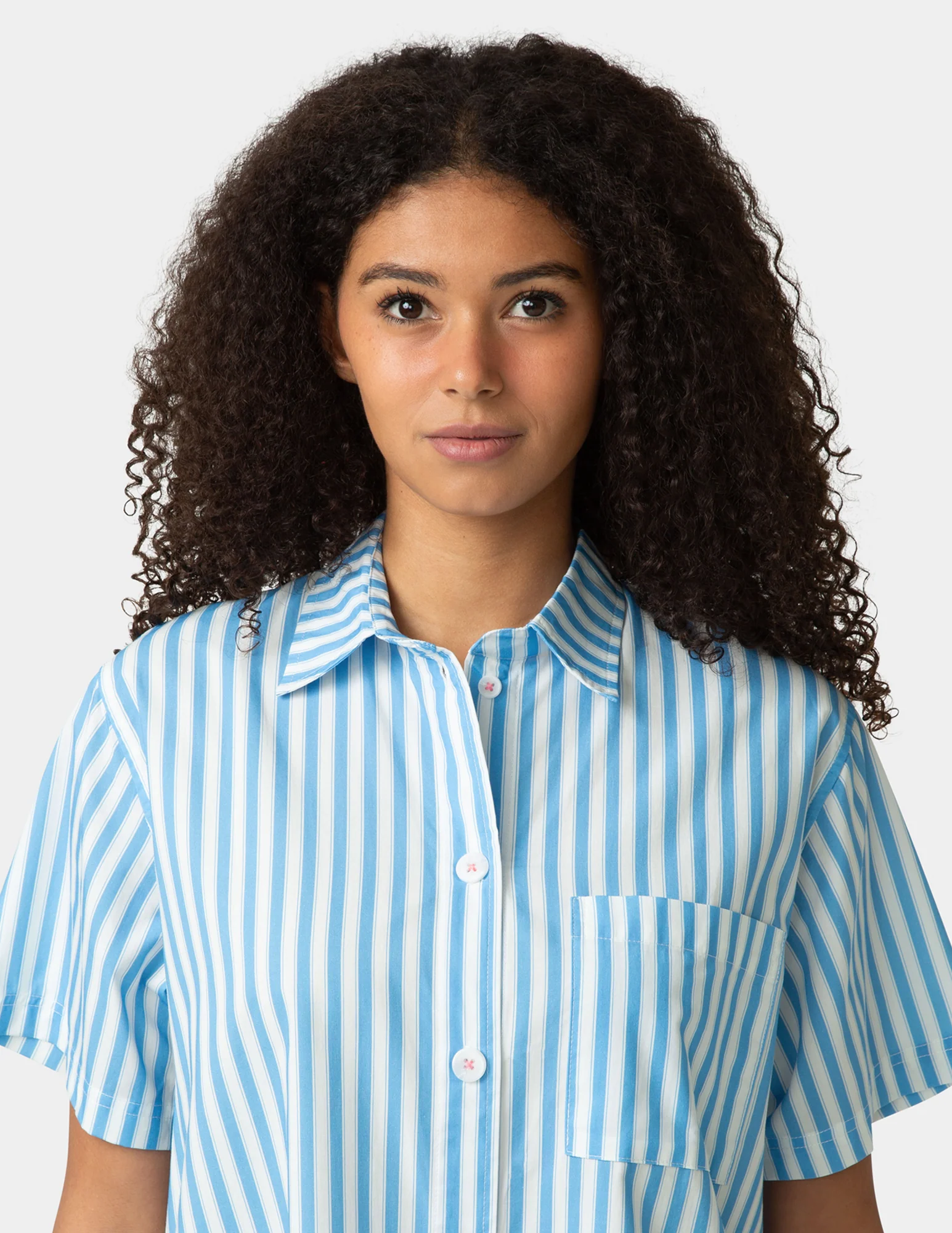 Short Sleeve Poplin Camp PJ Top - Image 4