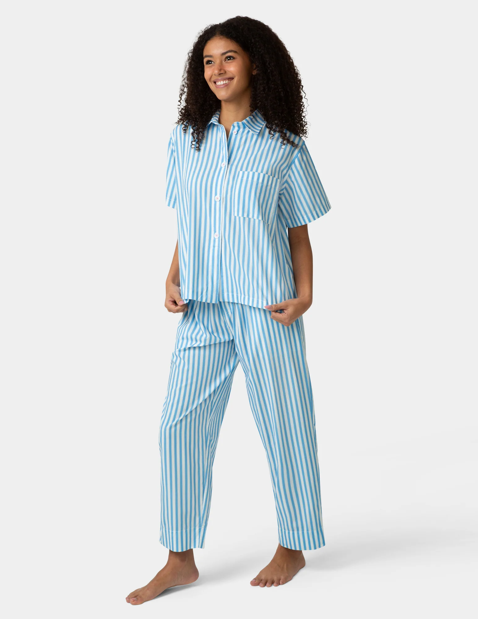 Short Sleeve Poplin Camp PJ Top - Image 5