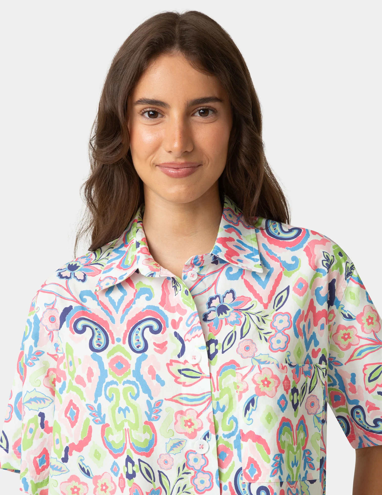 Short Sleeve Poplin Camp PJ Top - Image 4