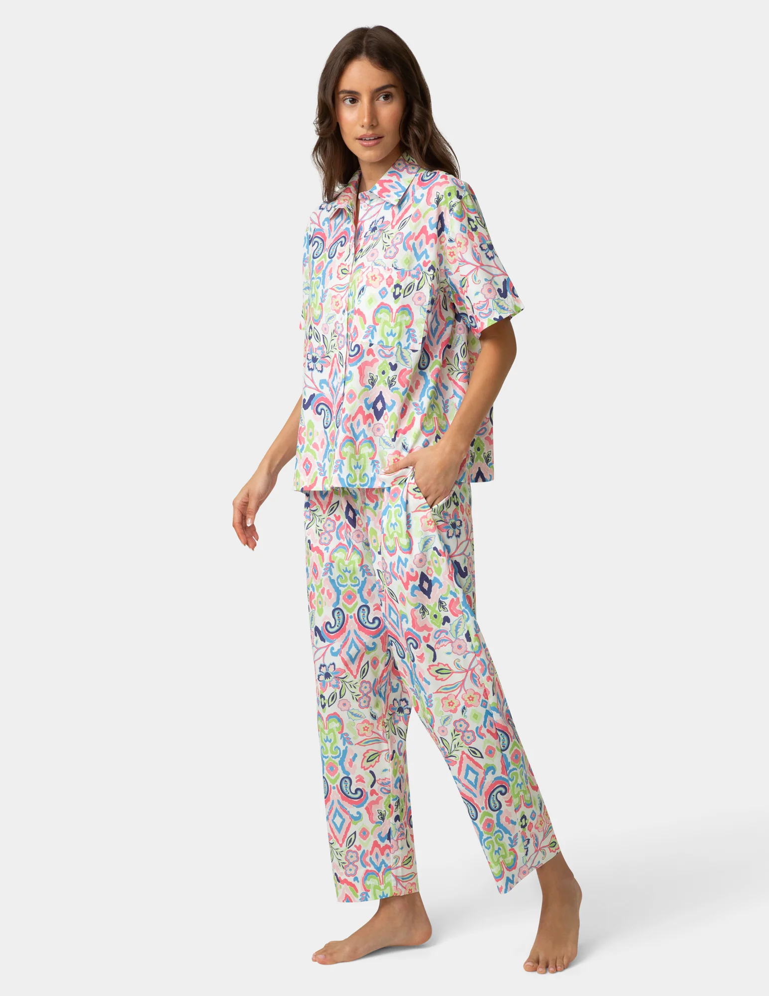 Short Sleeve Poplin Camp PJ Top - Image 5