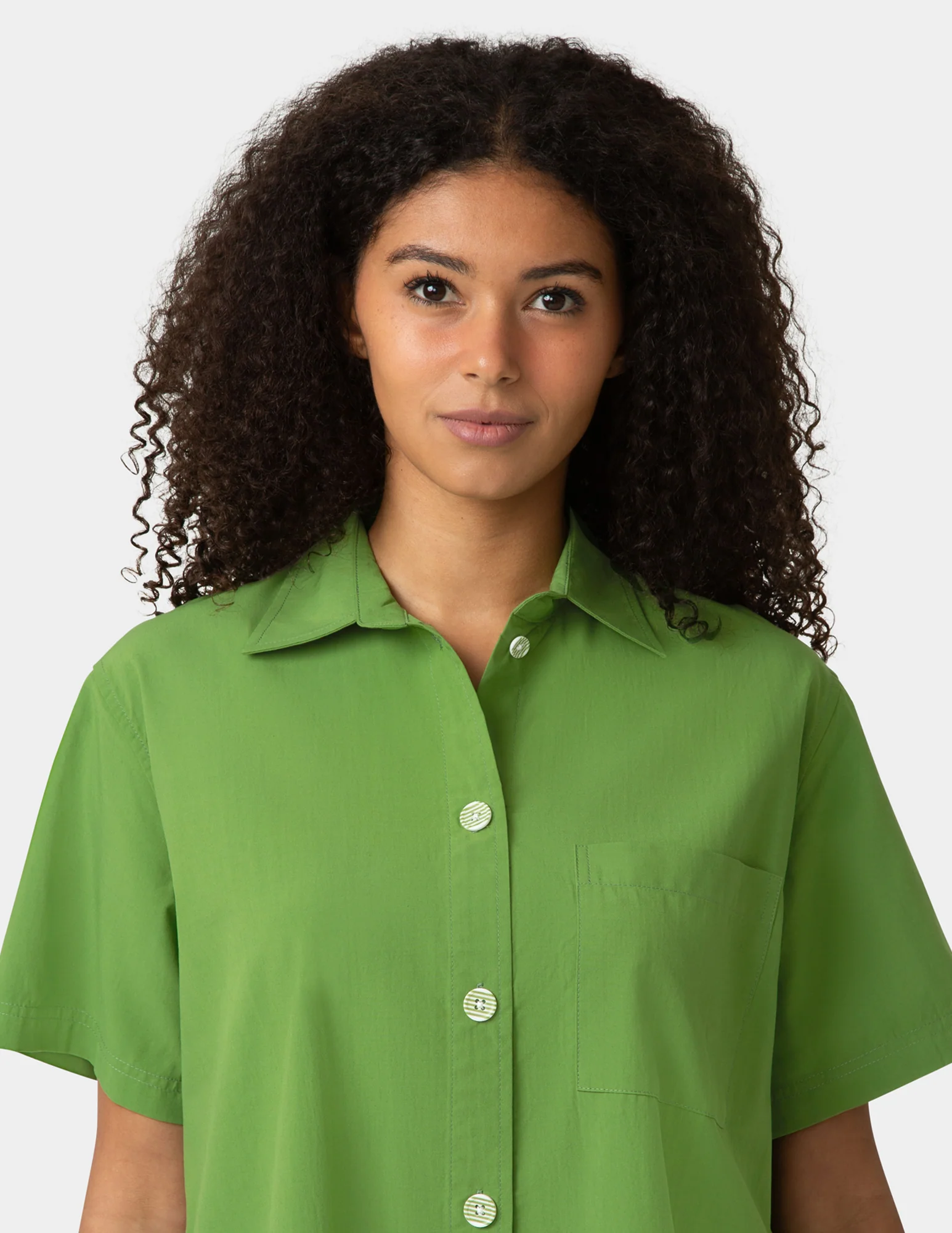 Short Sleeve Poplin Camp PJ Top - Image 4