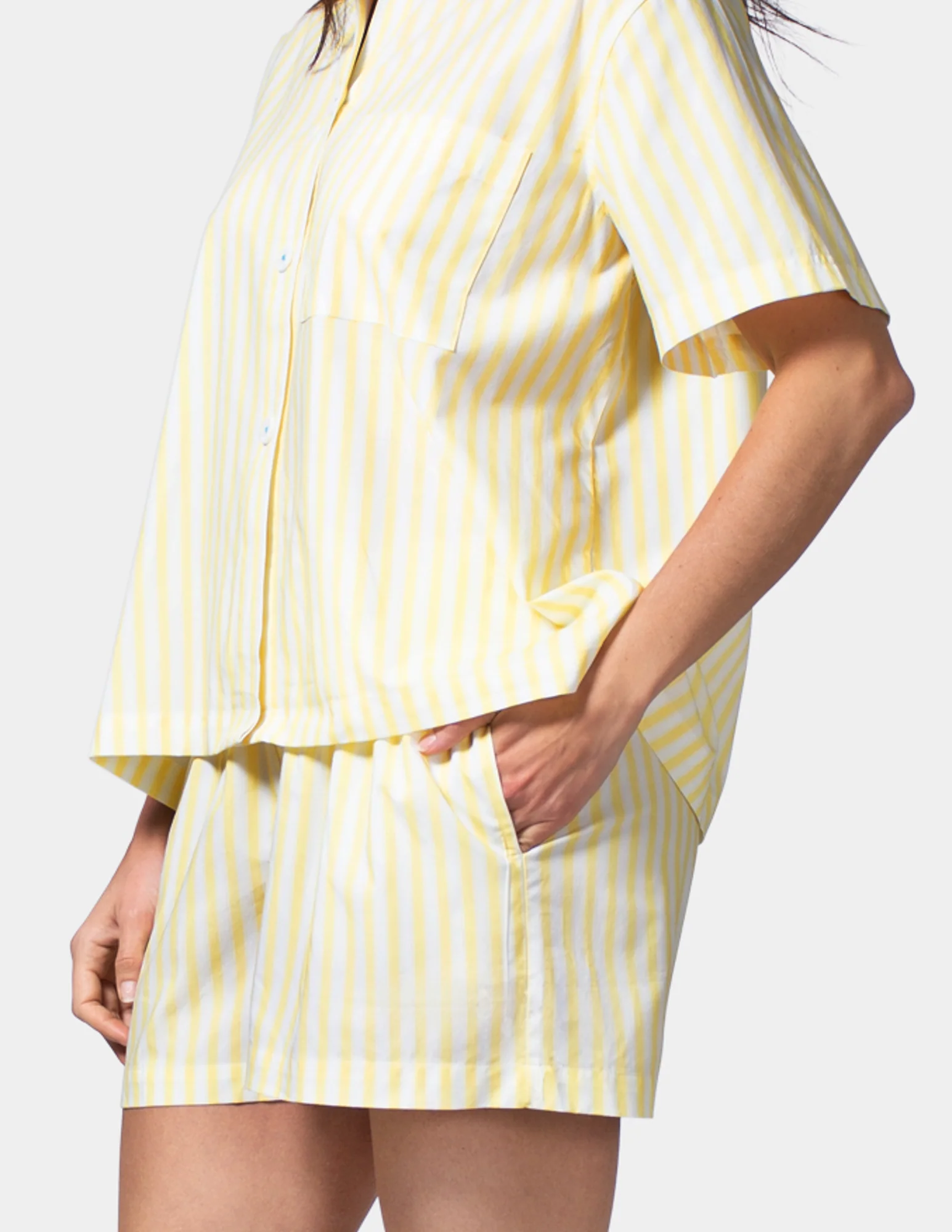 Short Sleeve Poplin Camp PJ Top - Image 3