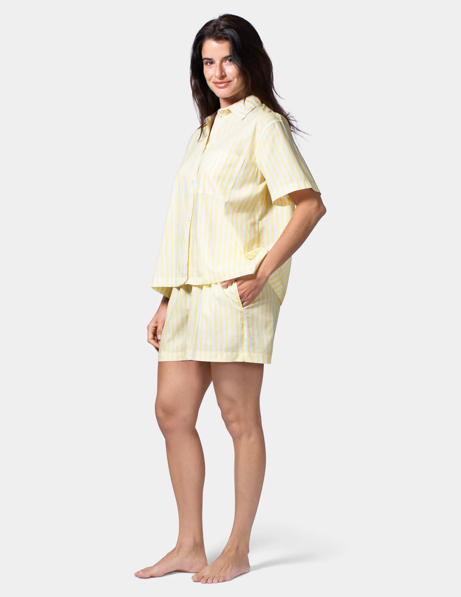 Short Sleeve Poplin Camp PJ Top - Image 5