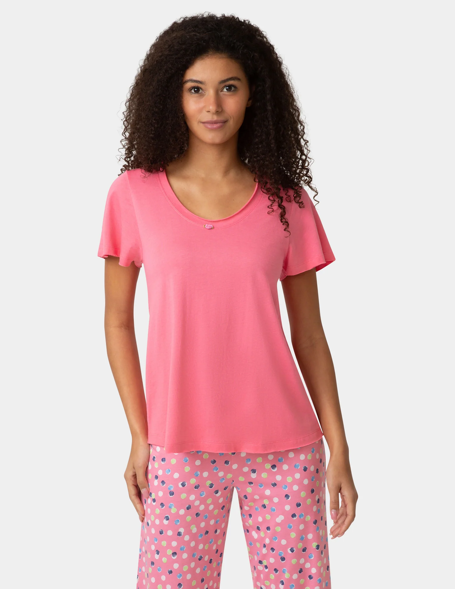 Short Sleeve Rosette PJ Tee