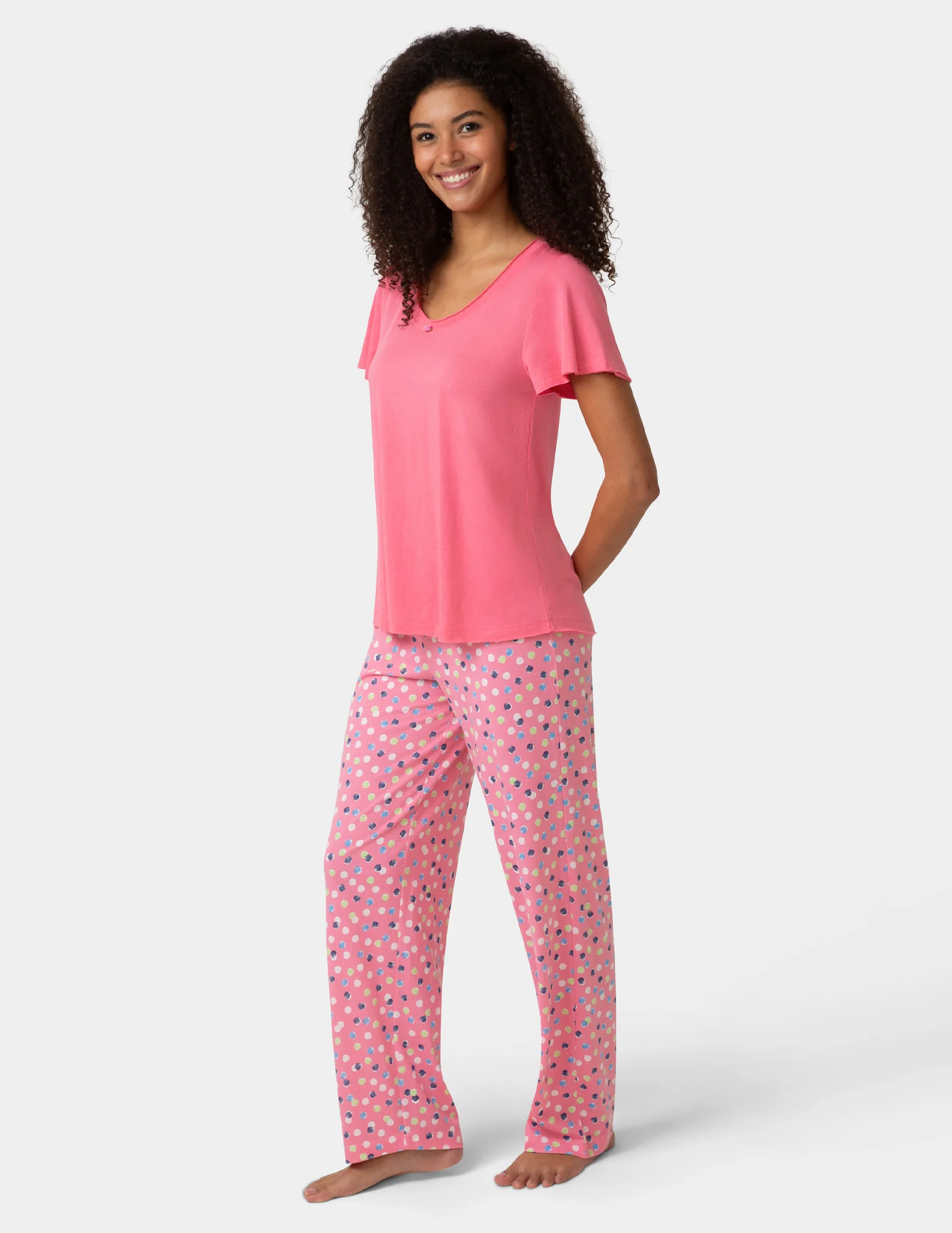 Short Sleeve Rosette PJ Tee - Image 4