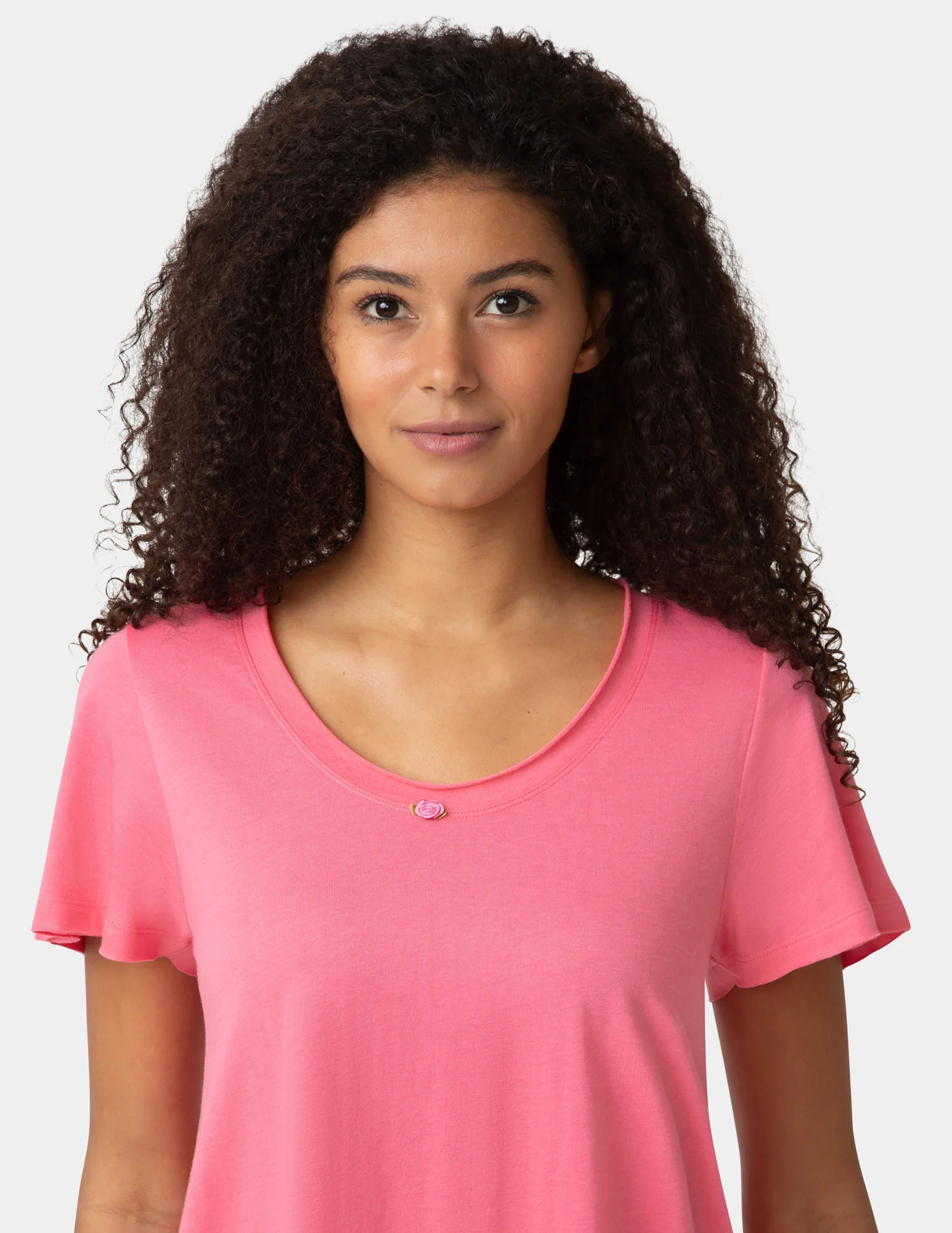 Short Sleeve Rosette PJ Tee - Image 5