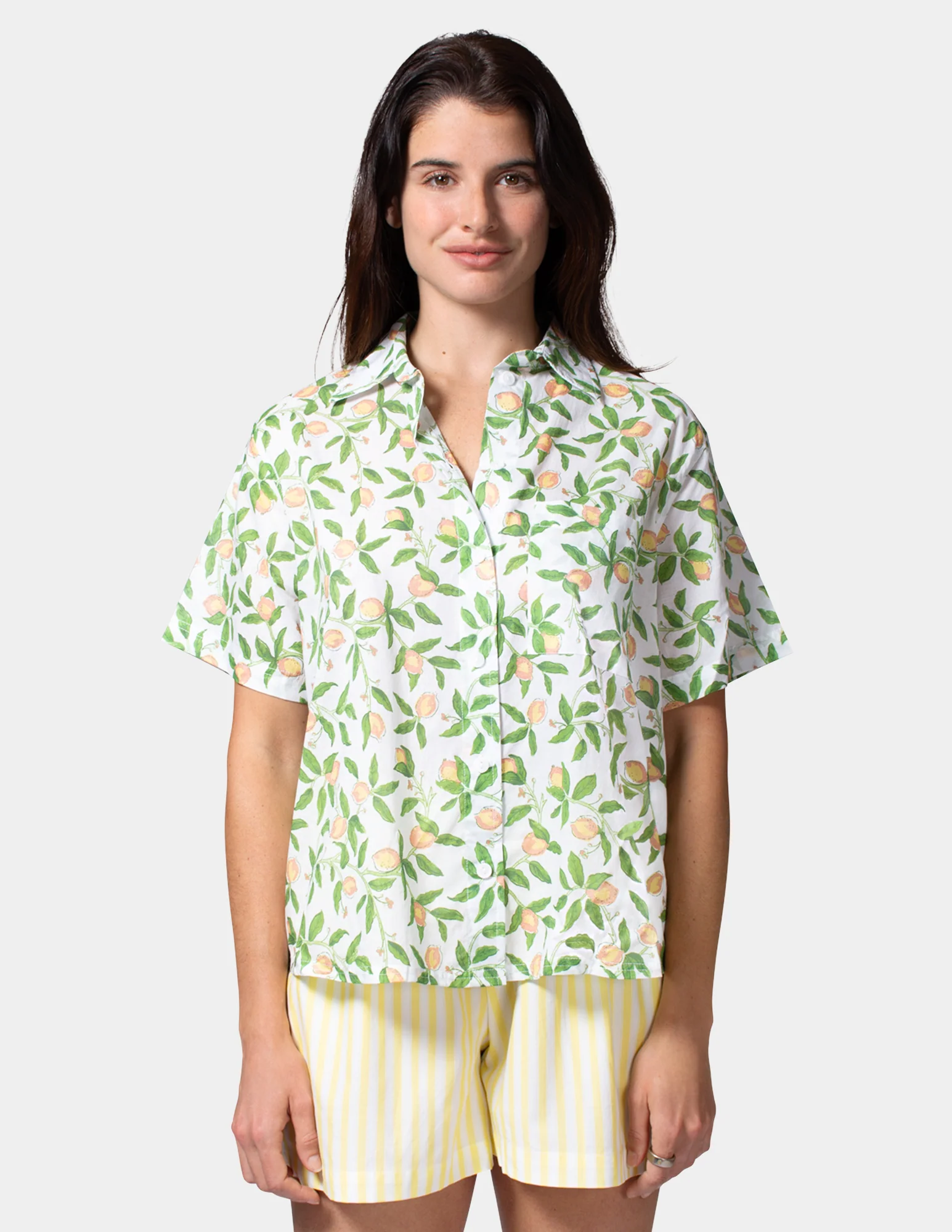 Short Sleeve Voile Camp PJ Top - Image 4